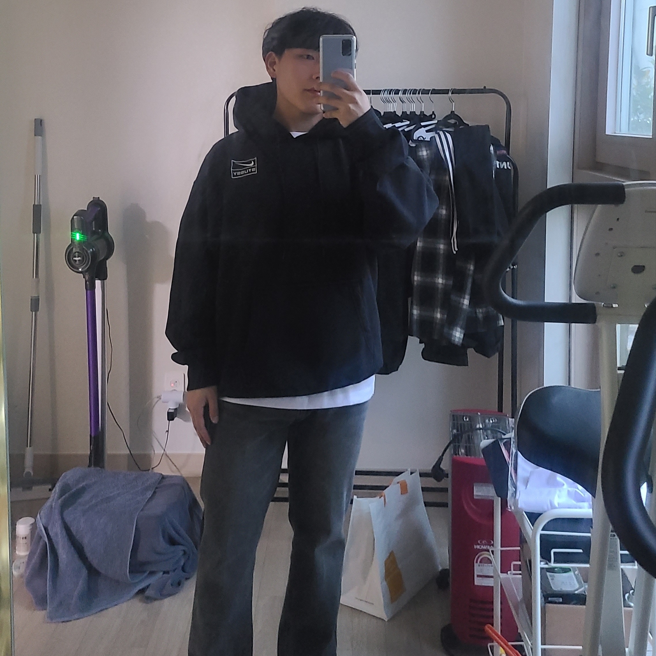 Nike x Stussy NRG RA Washed Pullover Hoodie Black (DN4028-010) 착용 스타일
