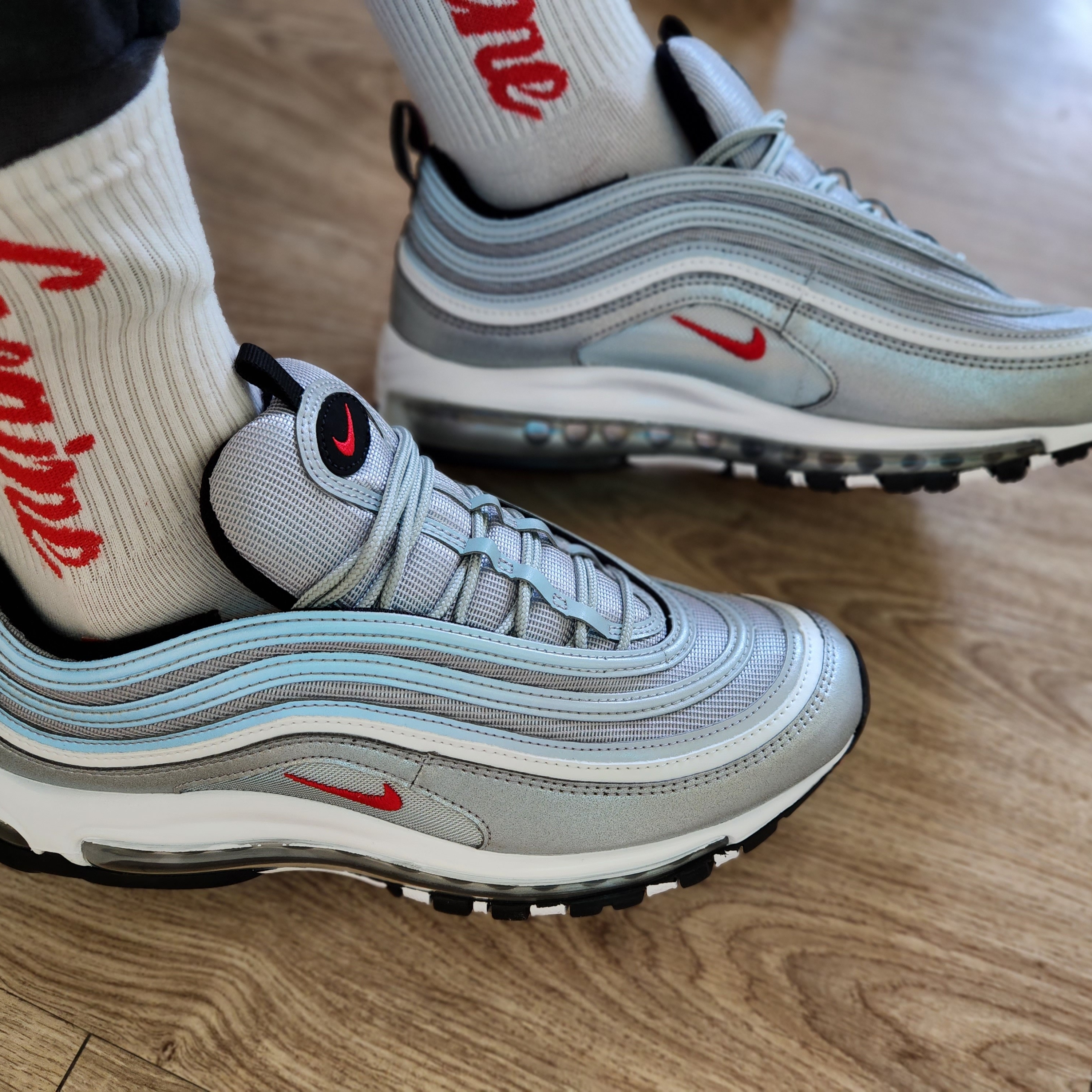 Nike Air Max 97 OG Silver Bullet 2022 착용 스타일 - 2