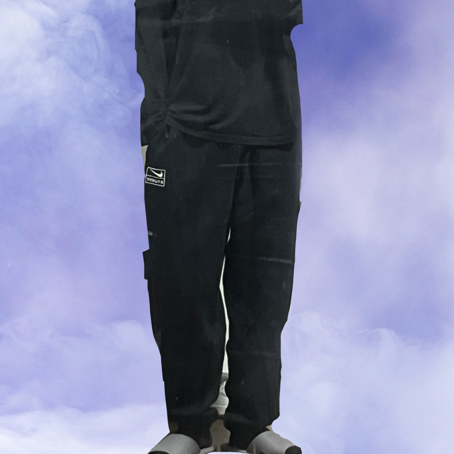 Nike x Stussy NRG RA Washed Fleece Pants Black (DN4030-010) 착용 스타일