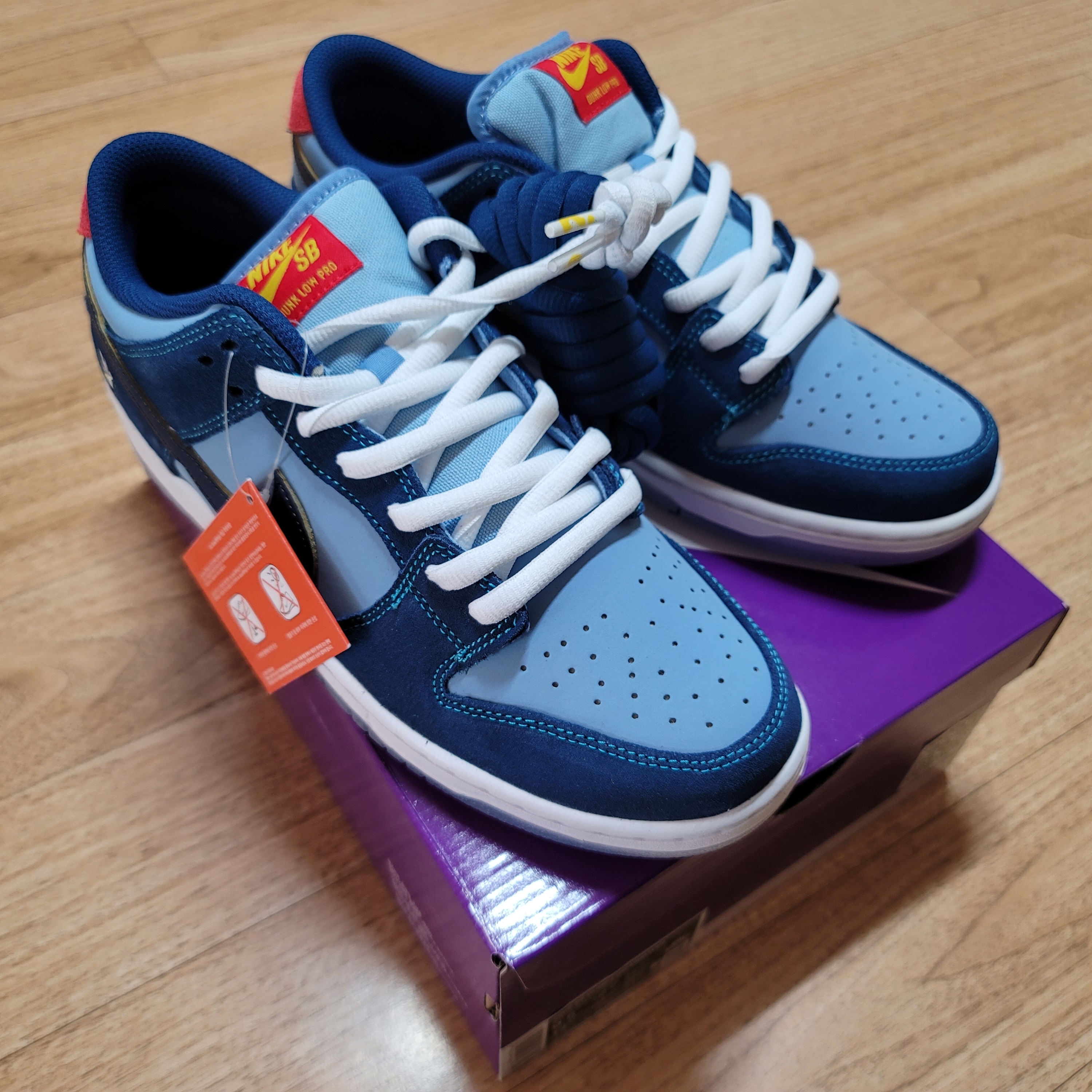 Nike x Why So Sad? SB Dunk Low Pro Coastal Blue 착용 스타일 - 1