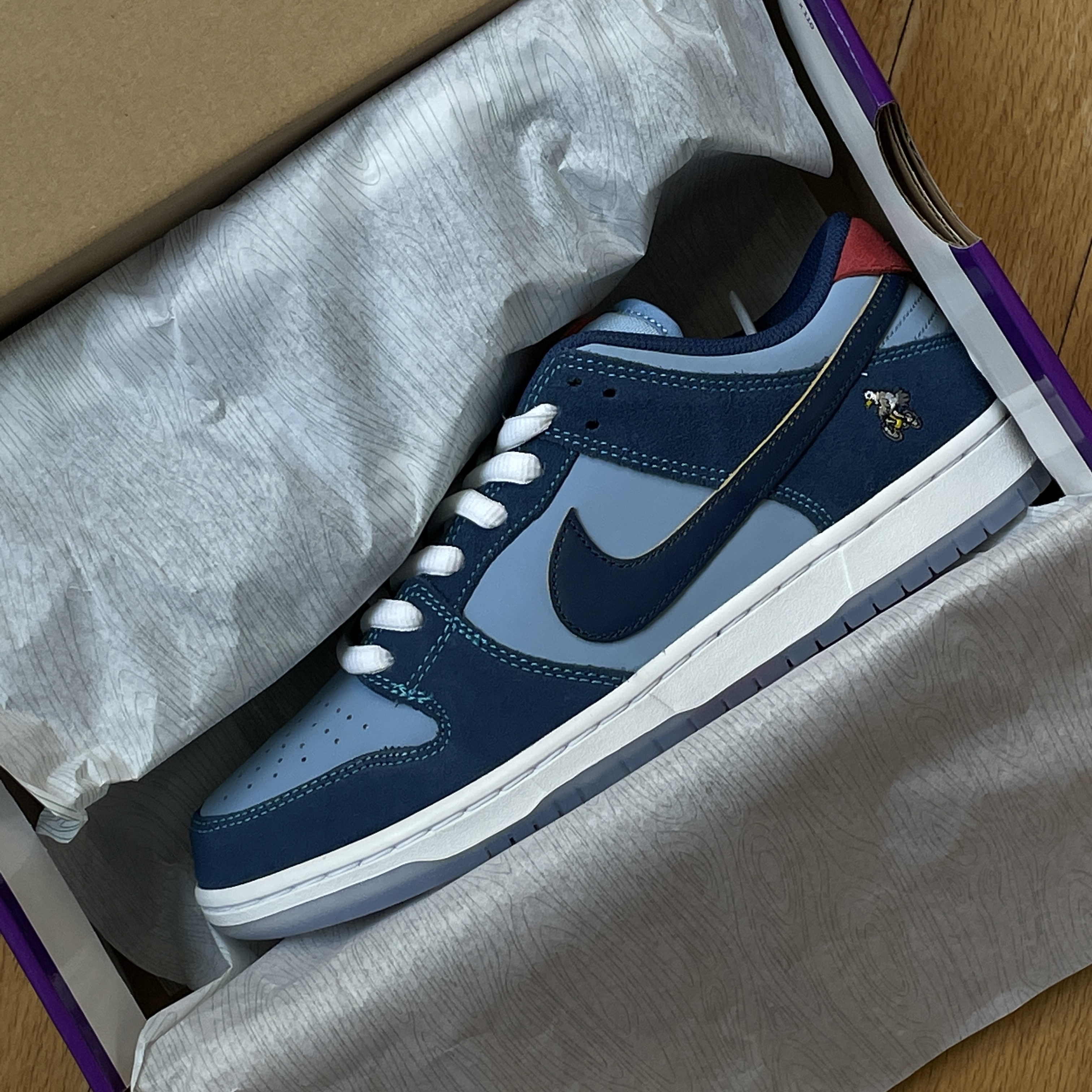 Nike x Why So Sad? SB Dunk Low Pro Coastal Blue 착용 스타일 - 2
