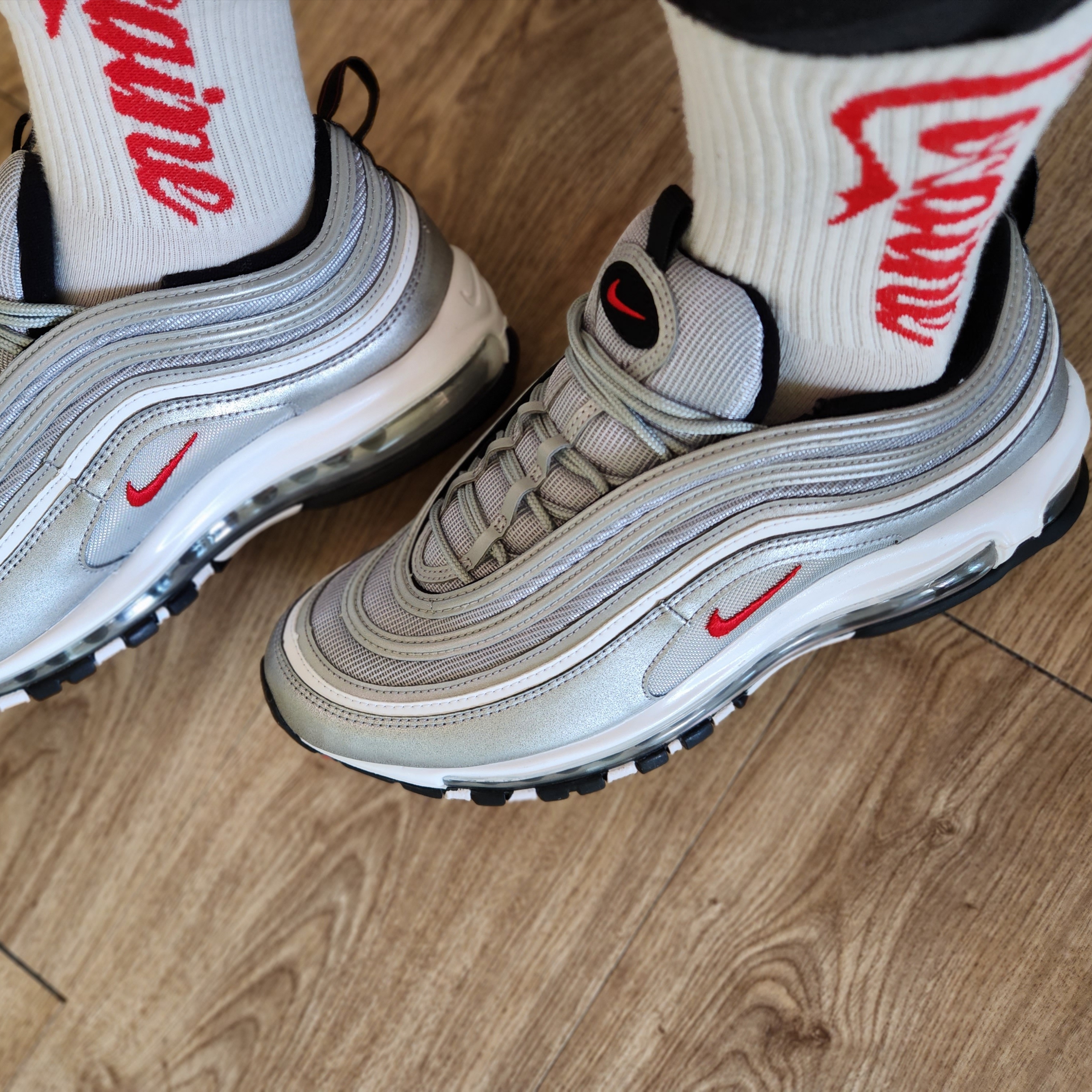 Nike Air Max 97 OG Silver Bullet 2022 착용 스타일 - 1