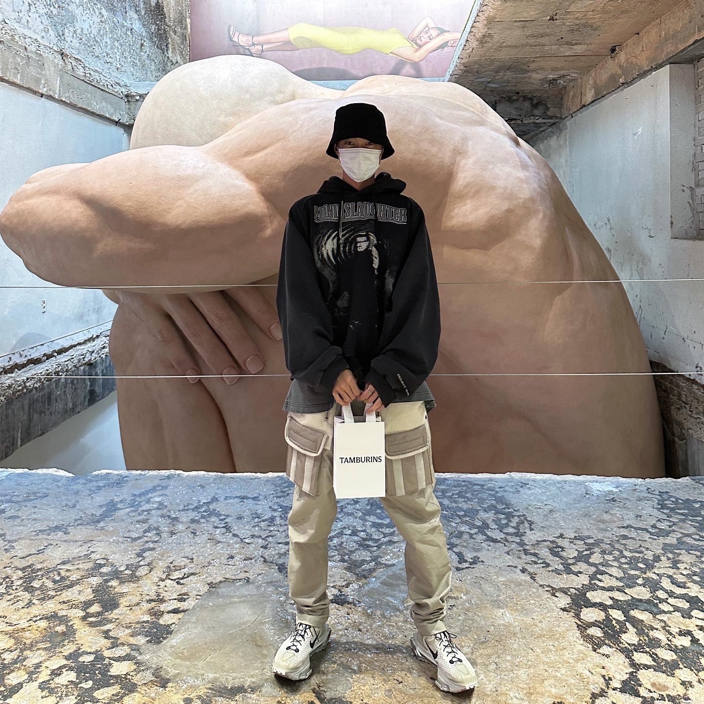Nike x Matthew M Williams Zoom 004 Stone 착용 스타일 - 1