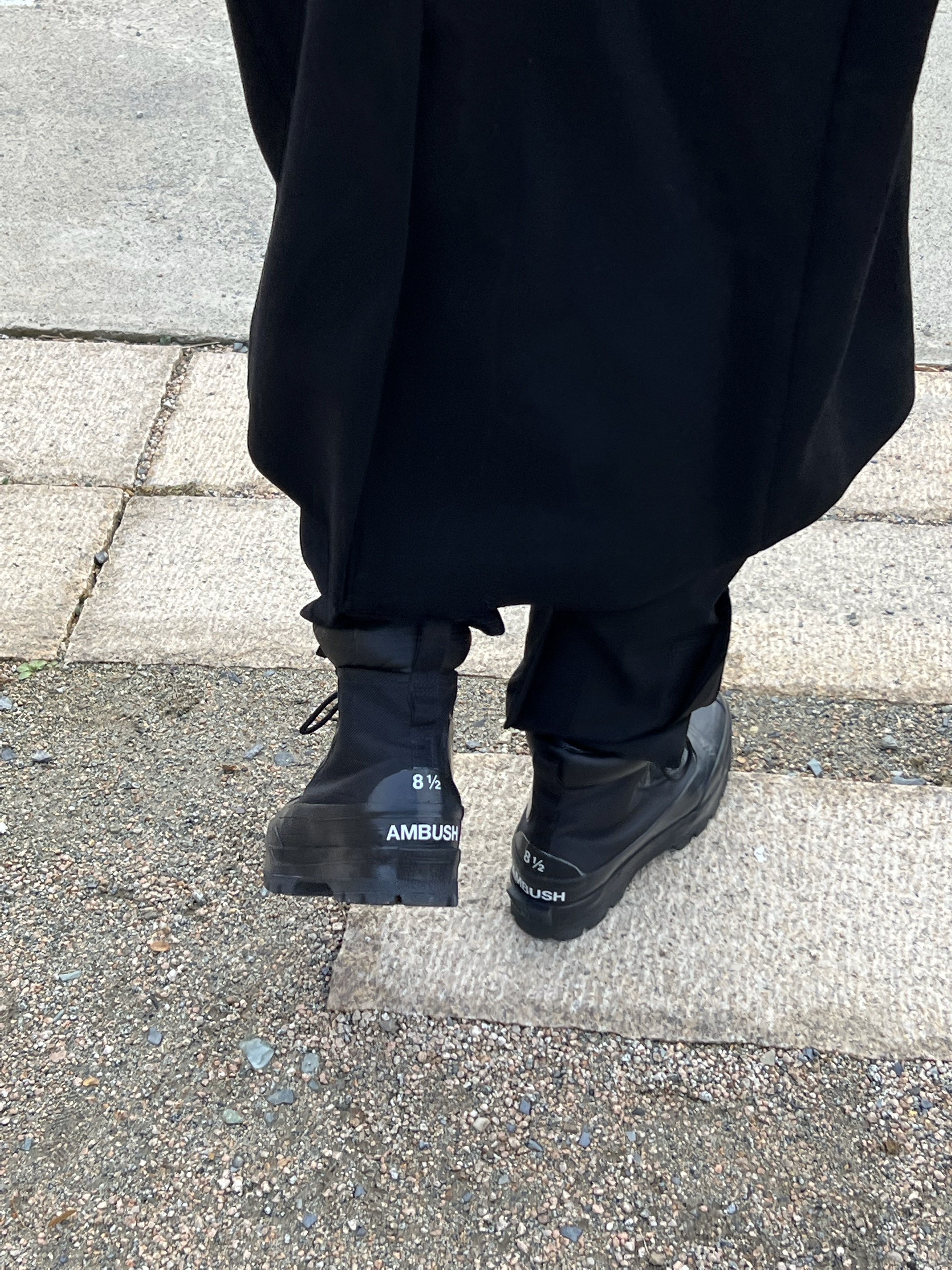 Undermycar Bucky Multi Pocket Dynamic Pants Rookie Black - 22SS, Converse x Ambush Chuck Taylor All Star Duck Boot Black 착용 스타일 - 4