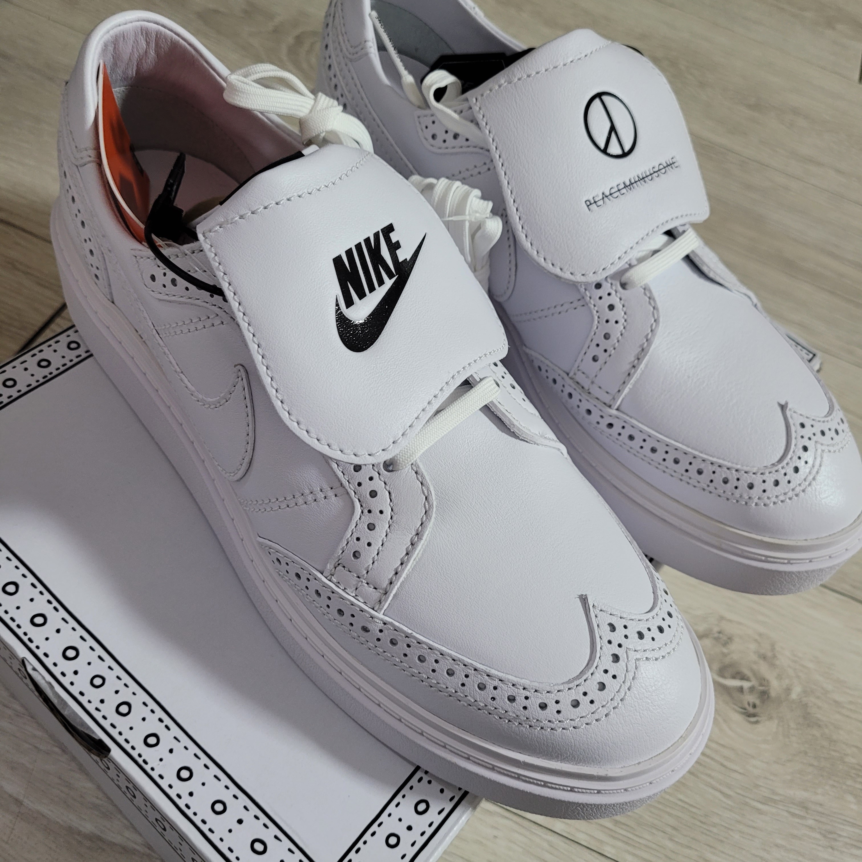 Nike x Peaceminusone Kwondo1 White 착용 스타일 - 1