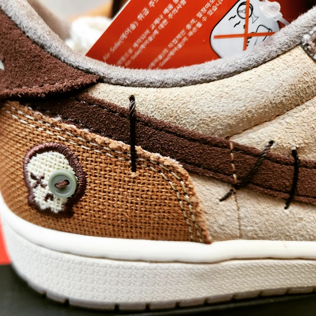 Jordan 1 x Zion Williamson Retro Low OG Flax and Oil Green 착용 스타일 - 2