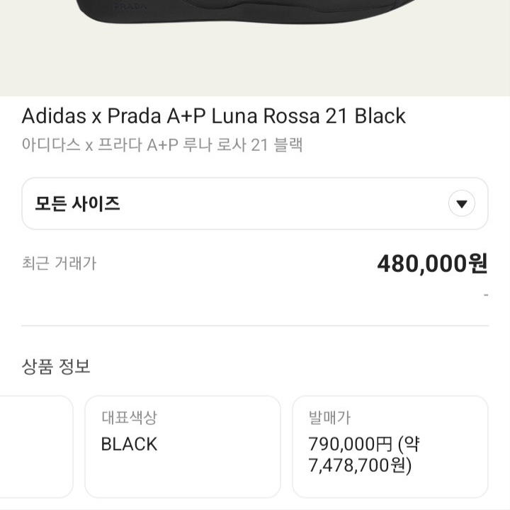 Adidas x Prada A+P Luna Rossa 21 Black 착용 스타일