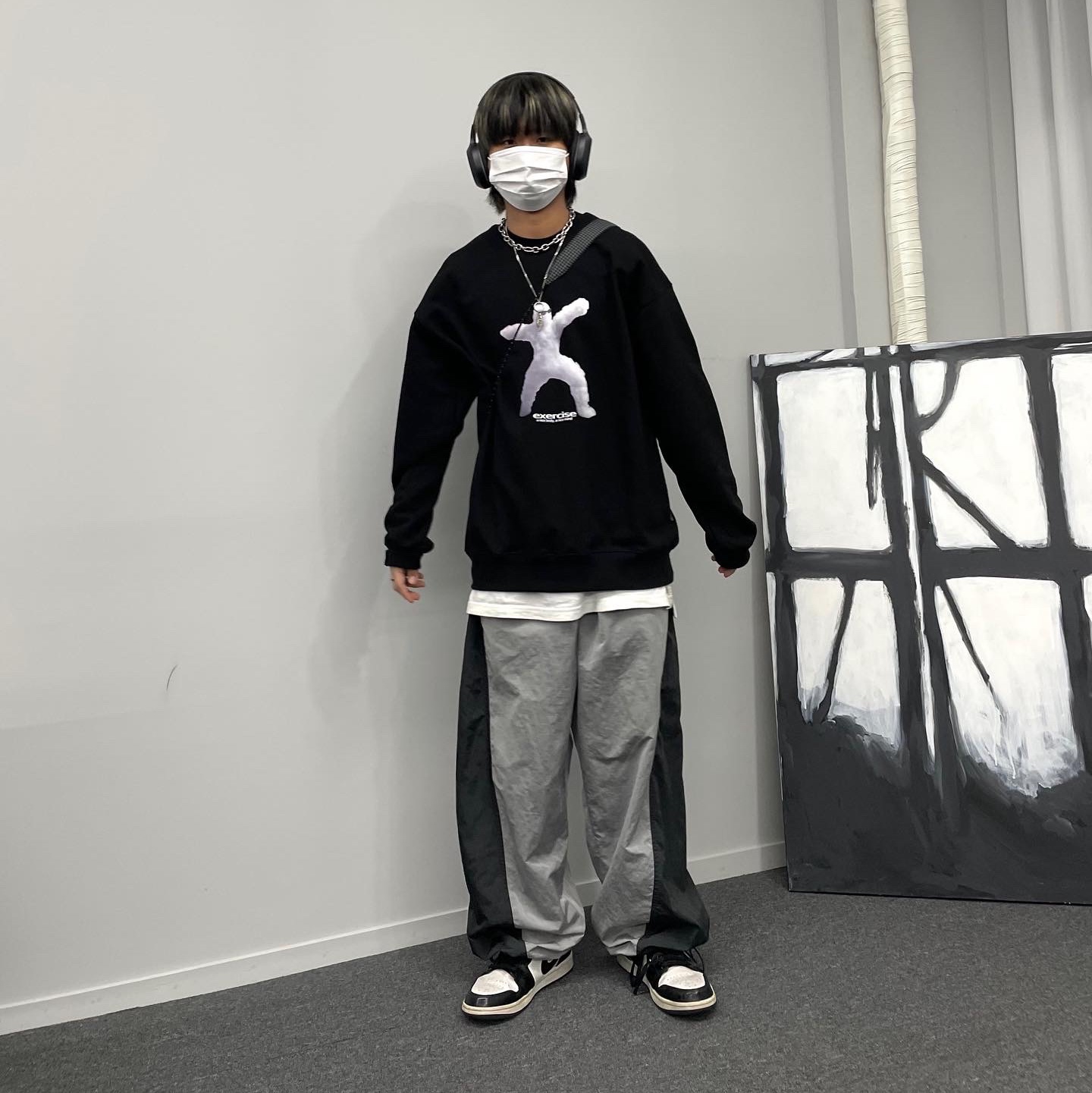 Jordan 1 Mid SE ASW Black 착용 스타일 - 5