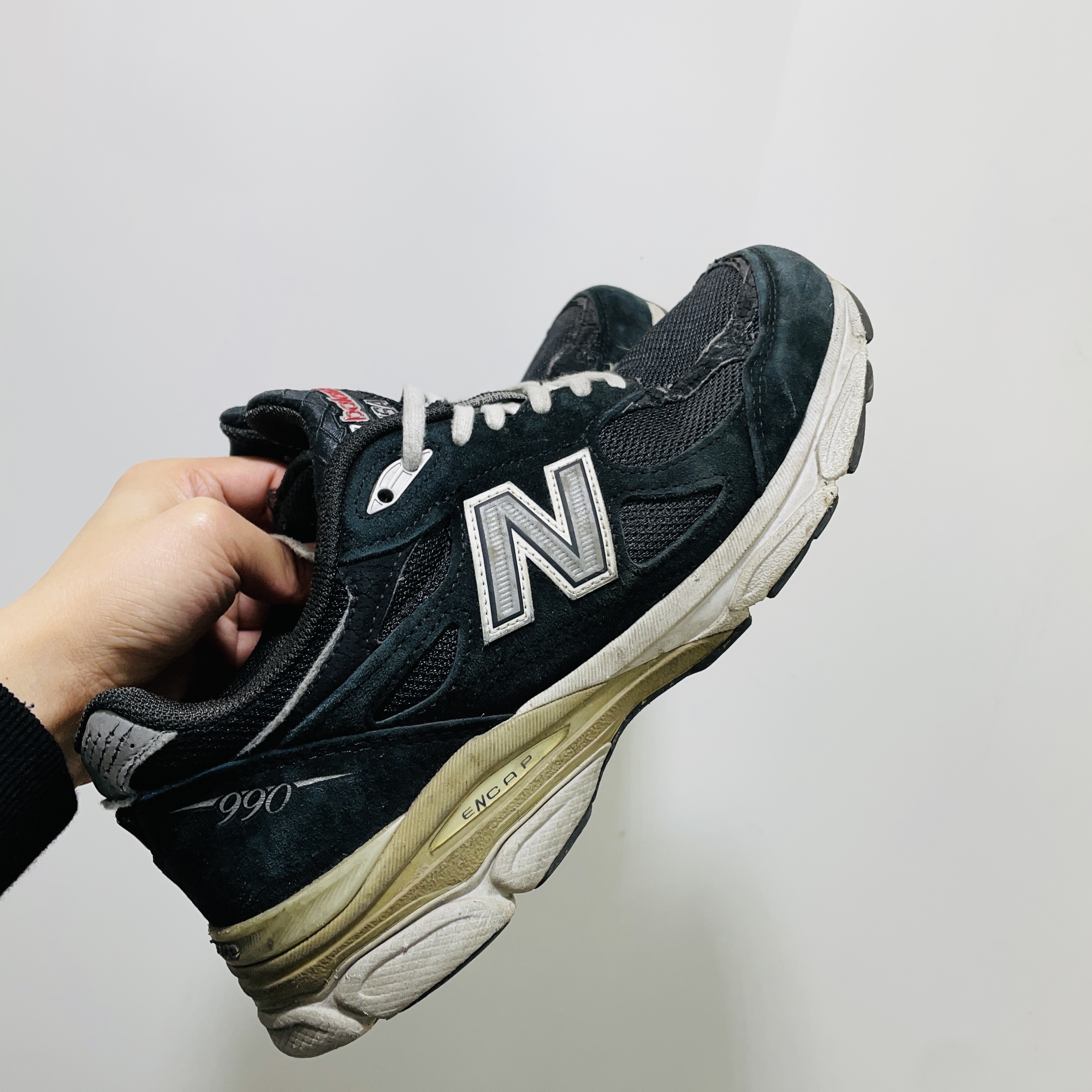 New Balance 990v3 Made in USA Black - D Standard 착용 스타일