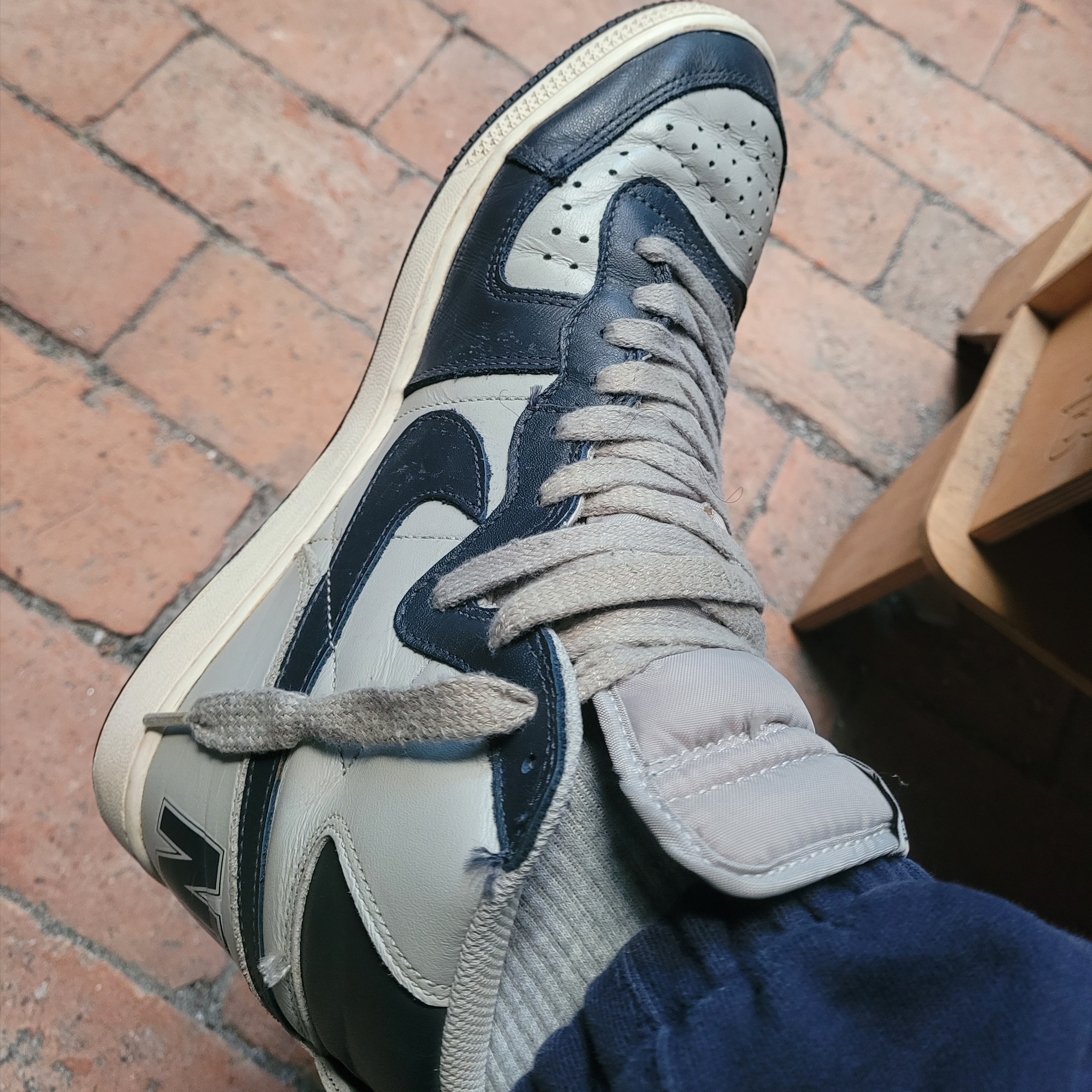 Nike Terminator High VNTG Georgetown, Nike Terminator High Granite and Dark Obsidian 착용 스타일 - 1