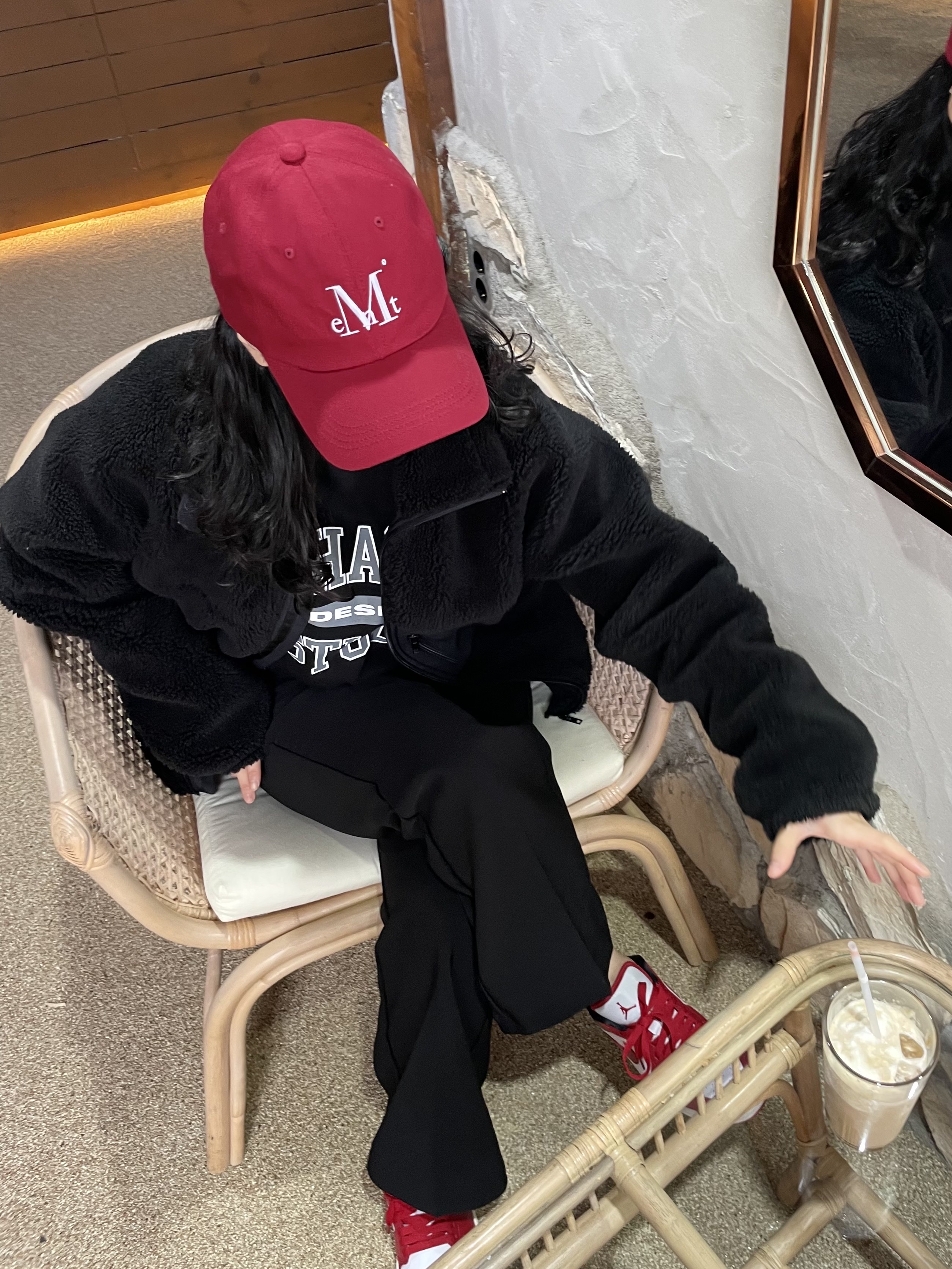 (W) Jordan 1 Low White Gym Red 착용 스타일