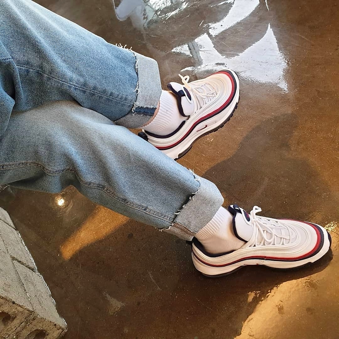 (W) Nike Air Max 97 Red Crush 착용 스타일