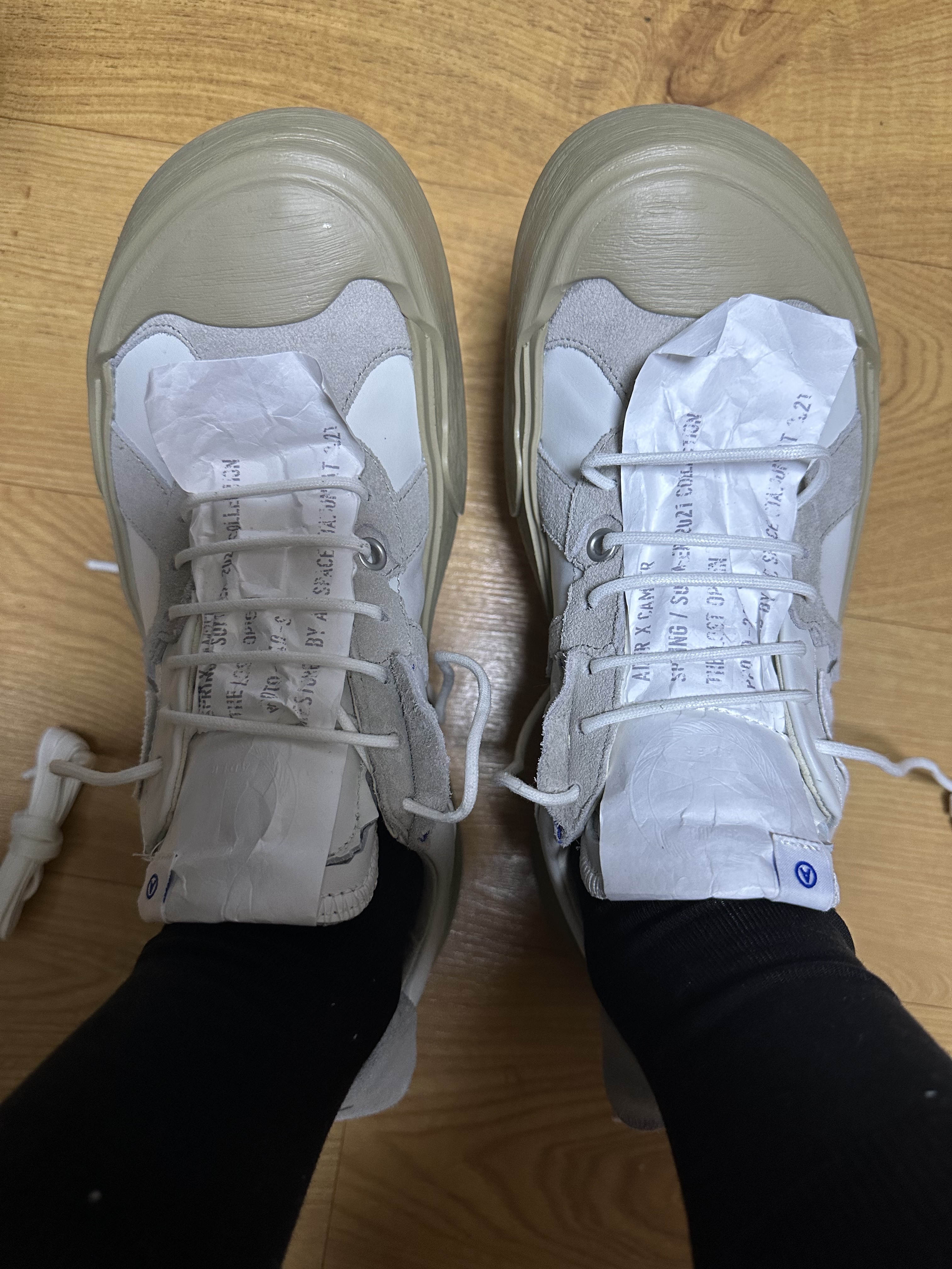 Camper x Ader Error Proto-240-S Cinder German Shoes 착용 스타일