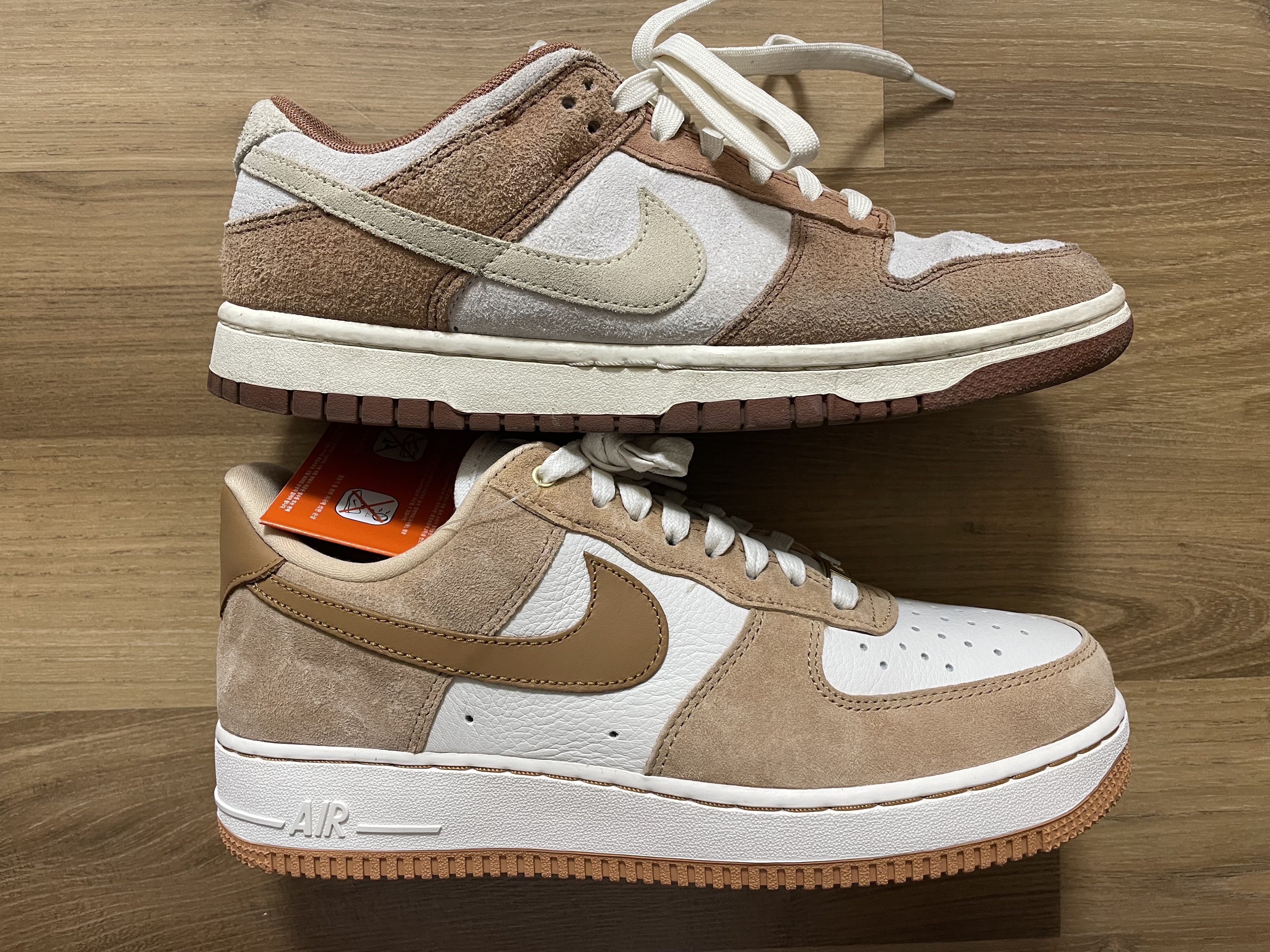 Nike Dunk Low Pro Premium Medium Curry, (W) Nike Air Force 1 LXX Flax 착용 스타일 - 1
