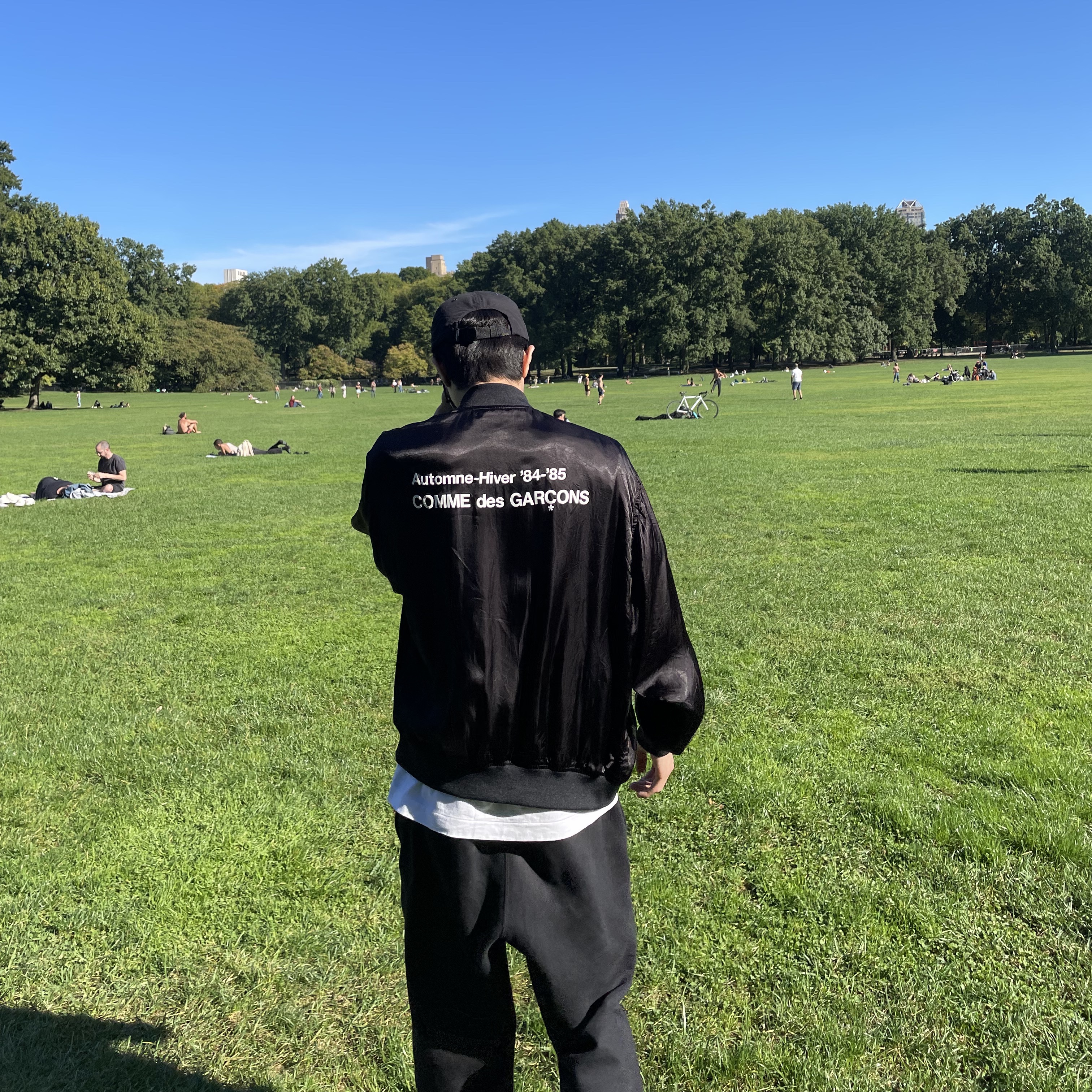 CDG '84-85 Staff Blouson Black, Nike NRG Solo Swoosh Fleece Pants Black White - Asia 착용 스타일