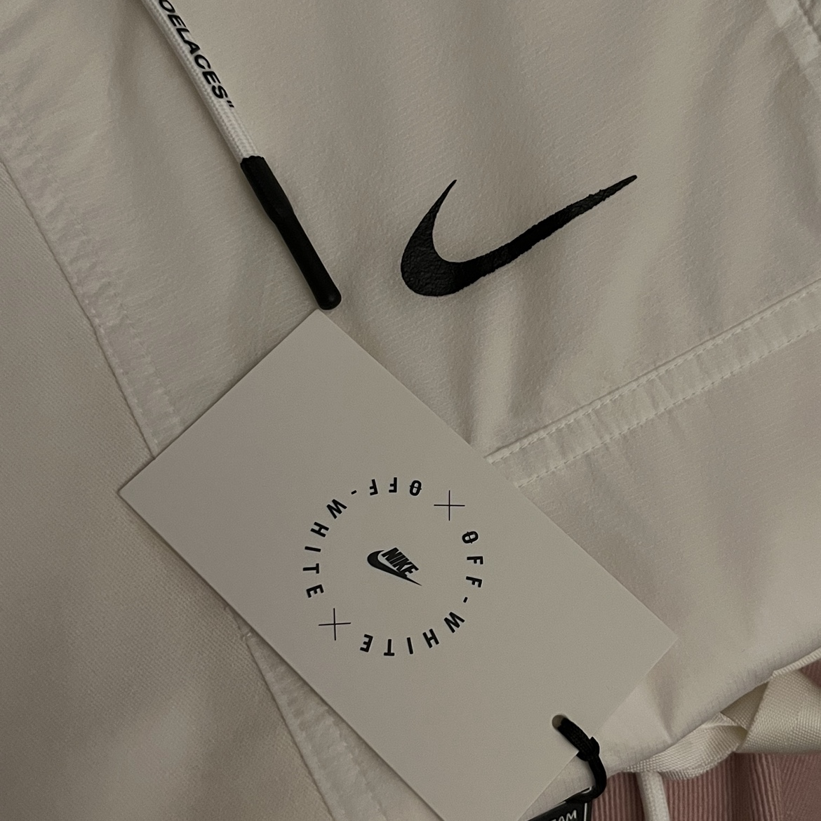 Nike x Off-White NRG Pants White, (W) Nike Dunk Low Disrupt Black White 착용 스타일 - 3