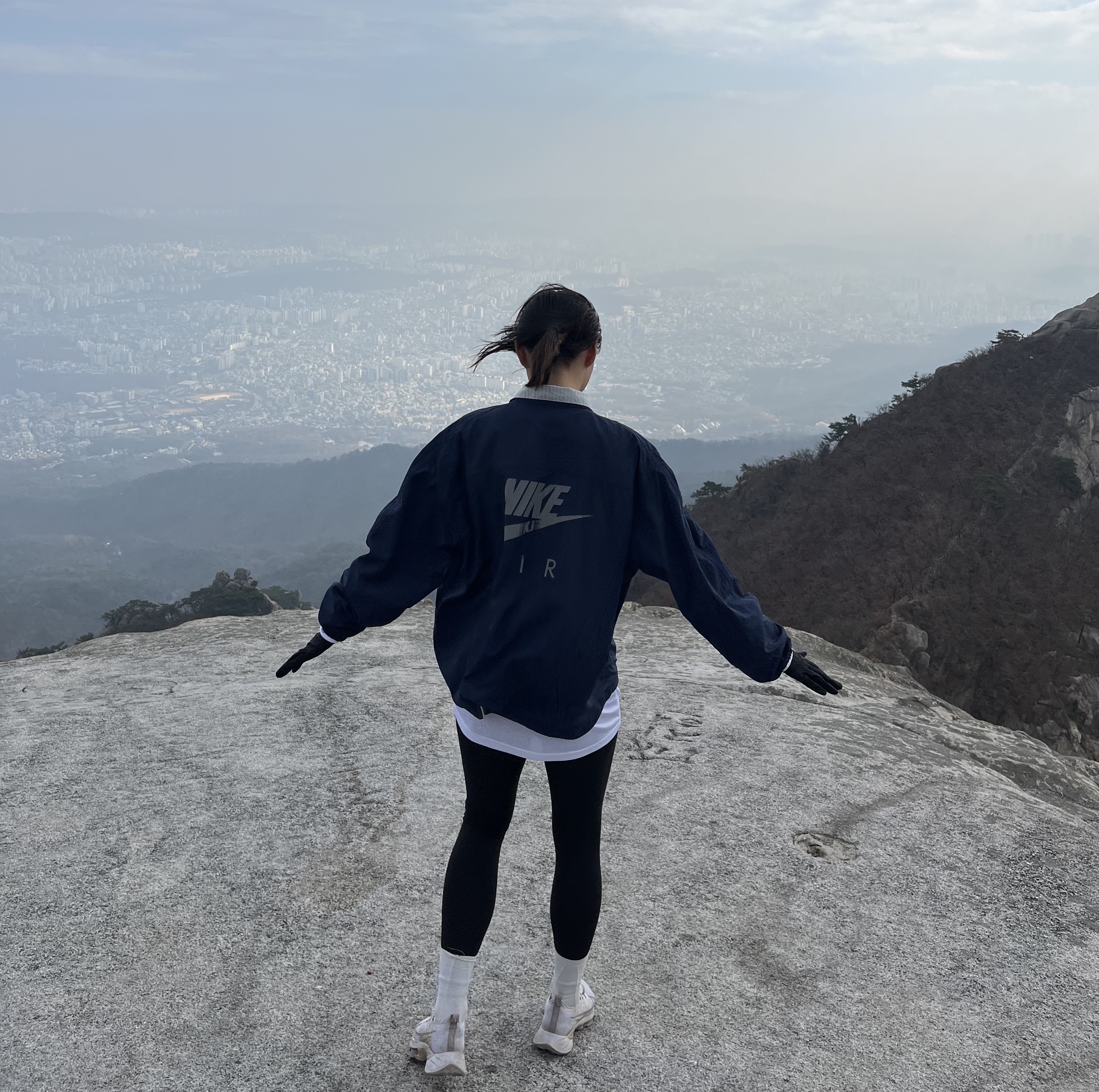 Nike x Kim Jones Reversible Wind Breaker Navy - US/EU 착용 스타일
