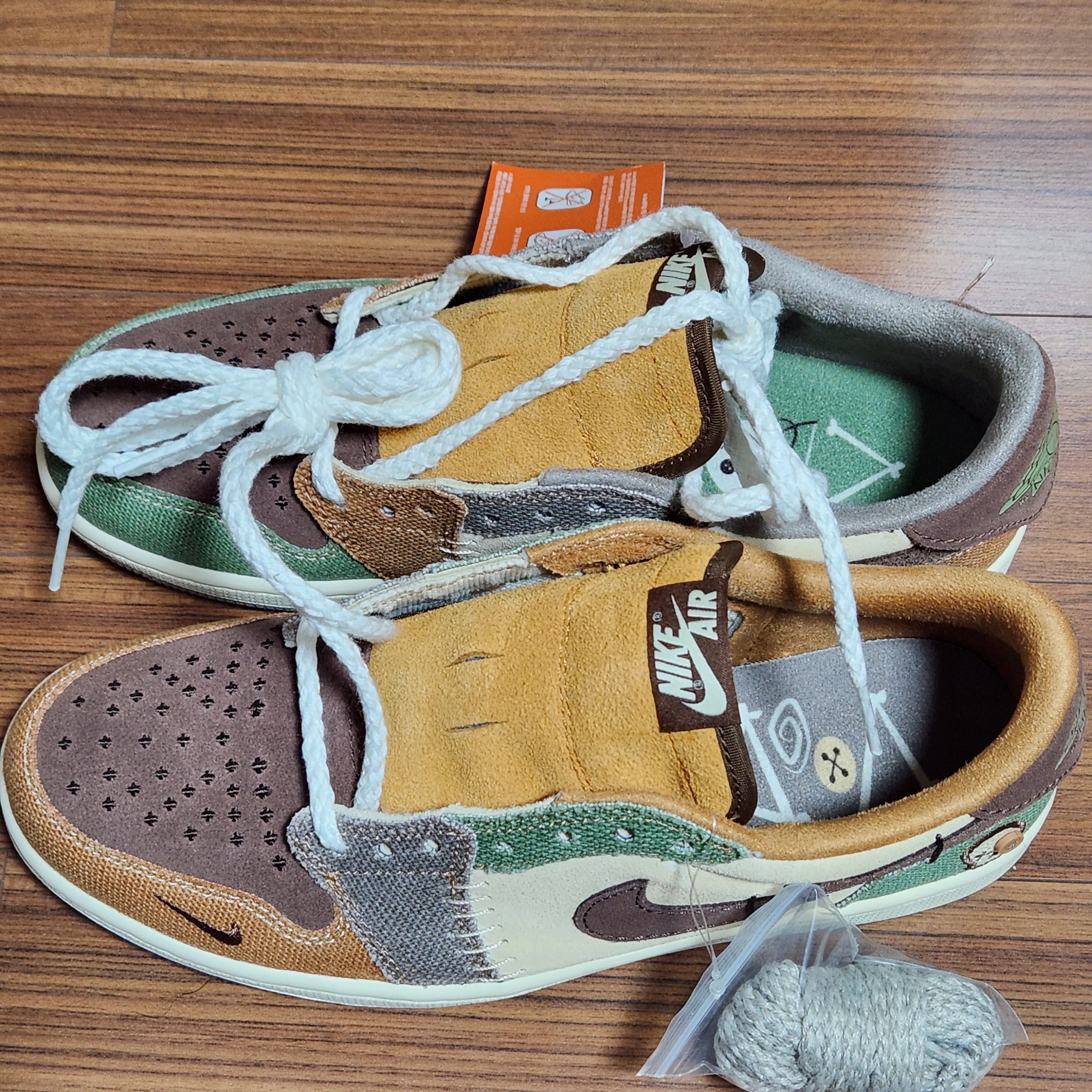 Jordan 1 x Zion Williamson Retro Low OG Flax and Oil Green 착용 스타일