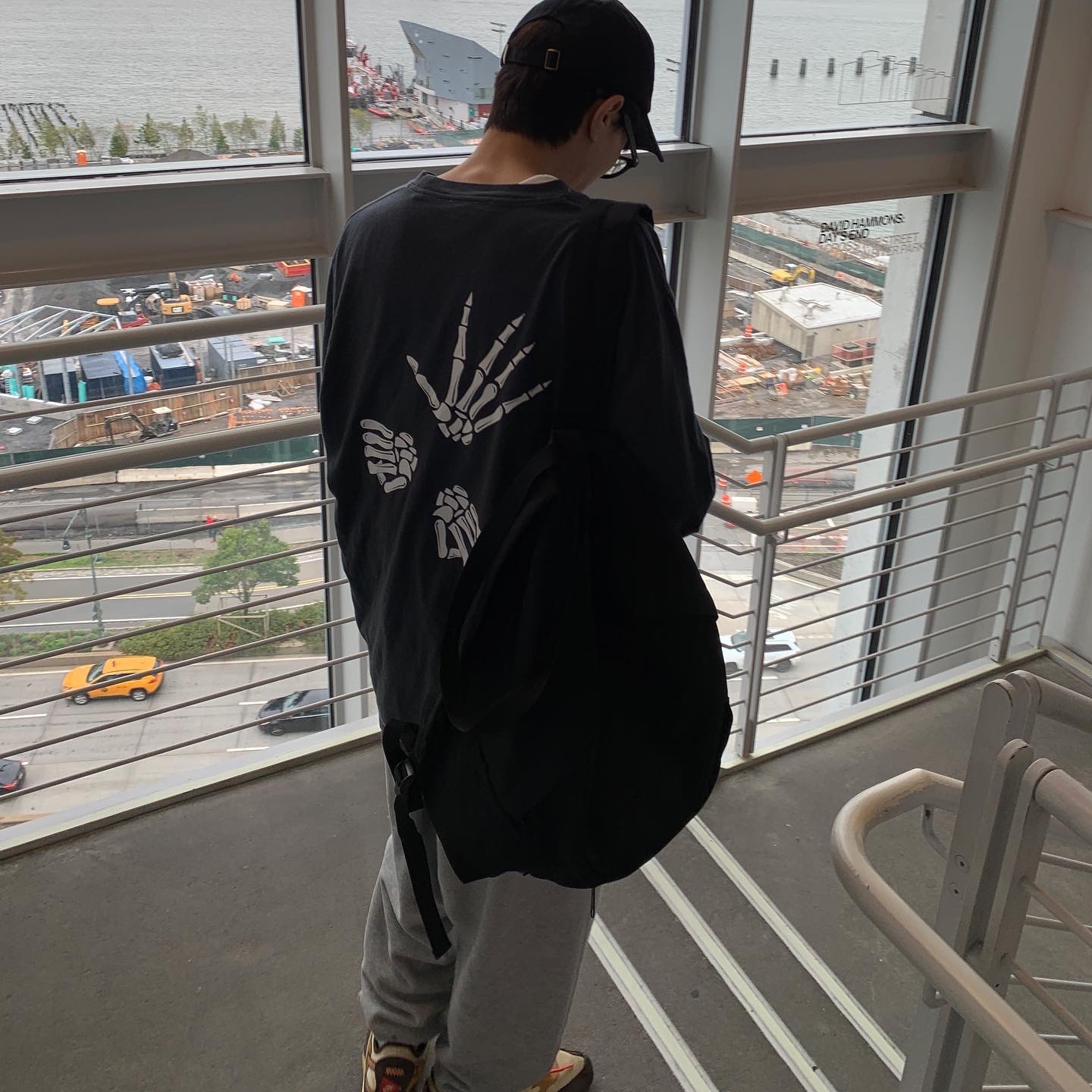 Our Legacy Box Stone Paper Scissors Print Long Sleeve T-Shirt Black White, Nike x Travis Scott Air Max 1 Cact.us Brown 착용 스타일