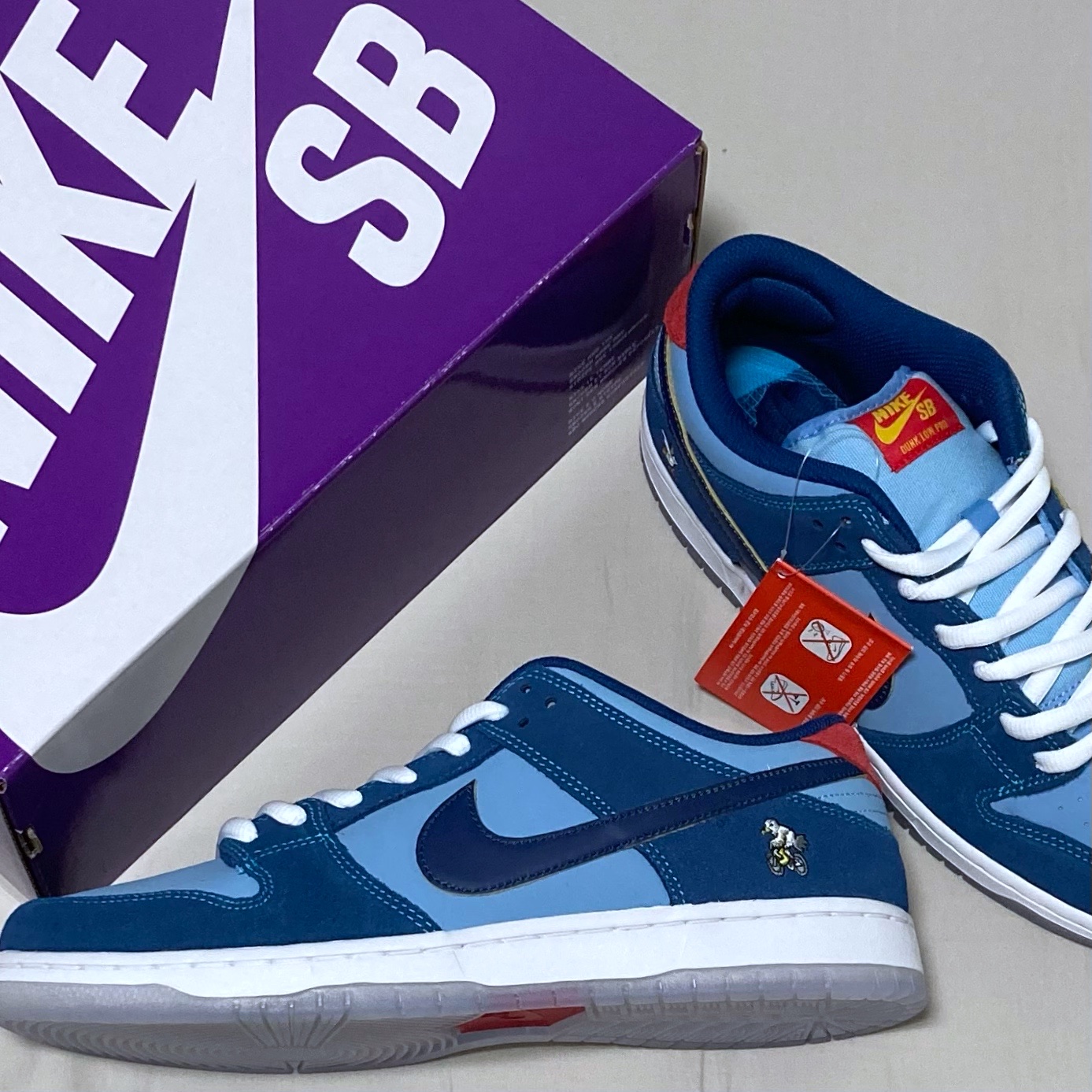 Nike x Why So Sad? SB Dunk Low Pro Coastal Blue 착용 스타일 - 1