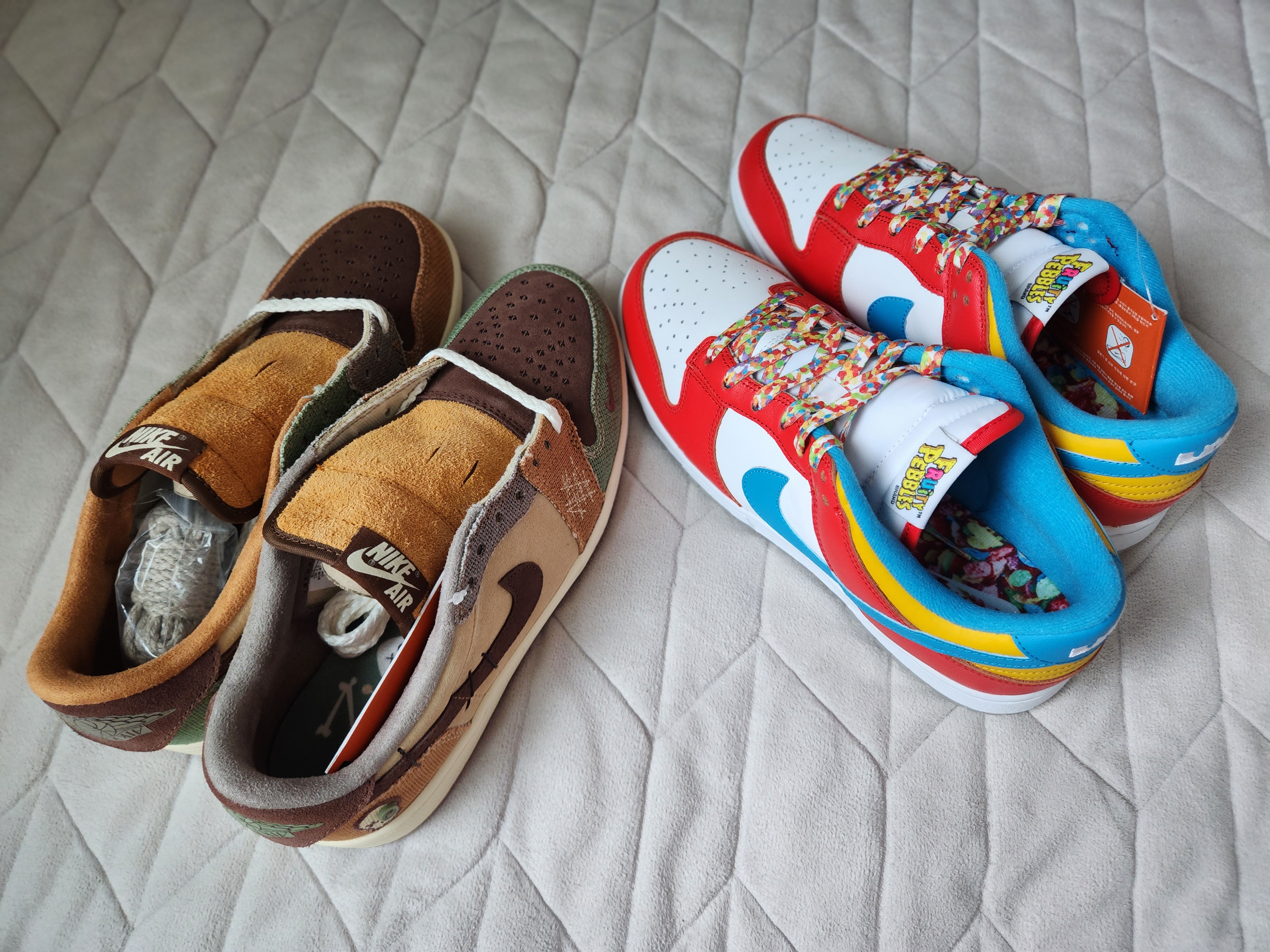 Nike x LeBron James x Fruity Pebbles Dunk Low QS Habanero Red 착용 스타일 - 5