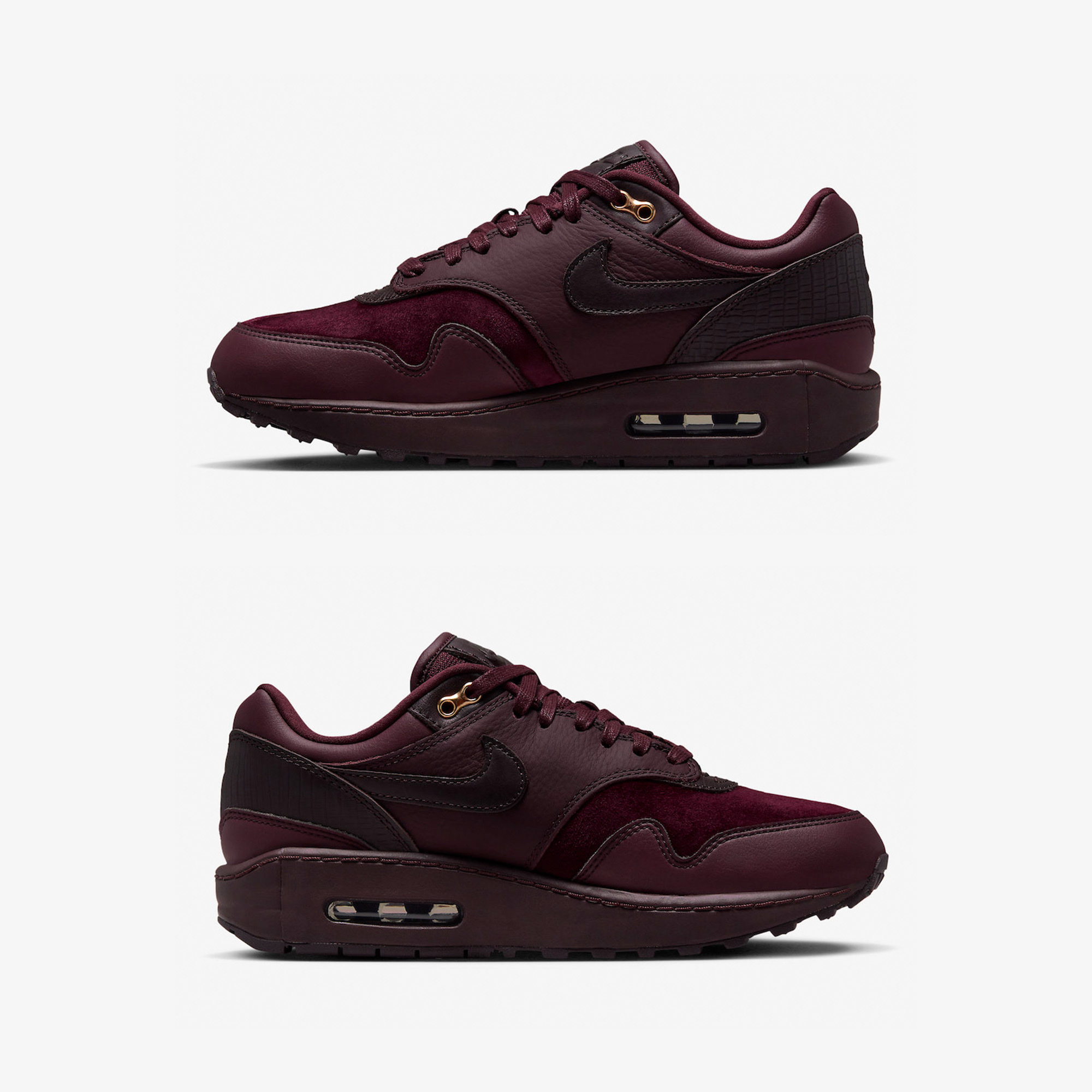 (W) Nike Air Max 1 '87 Burgundy Crush 착용 스타일 - 3