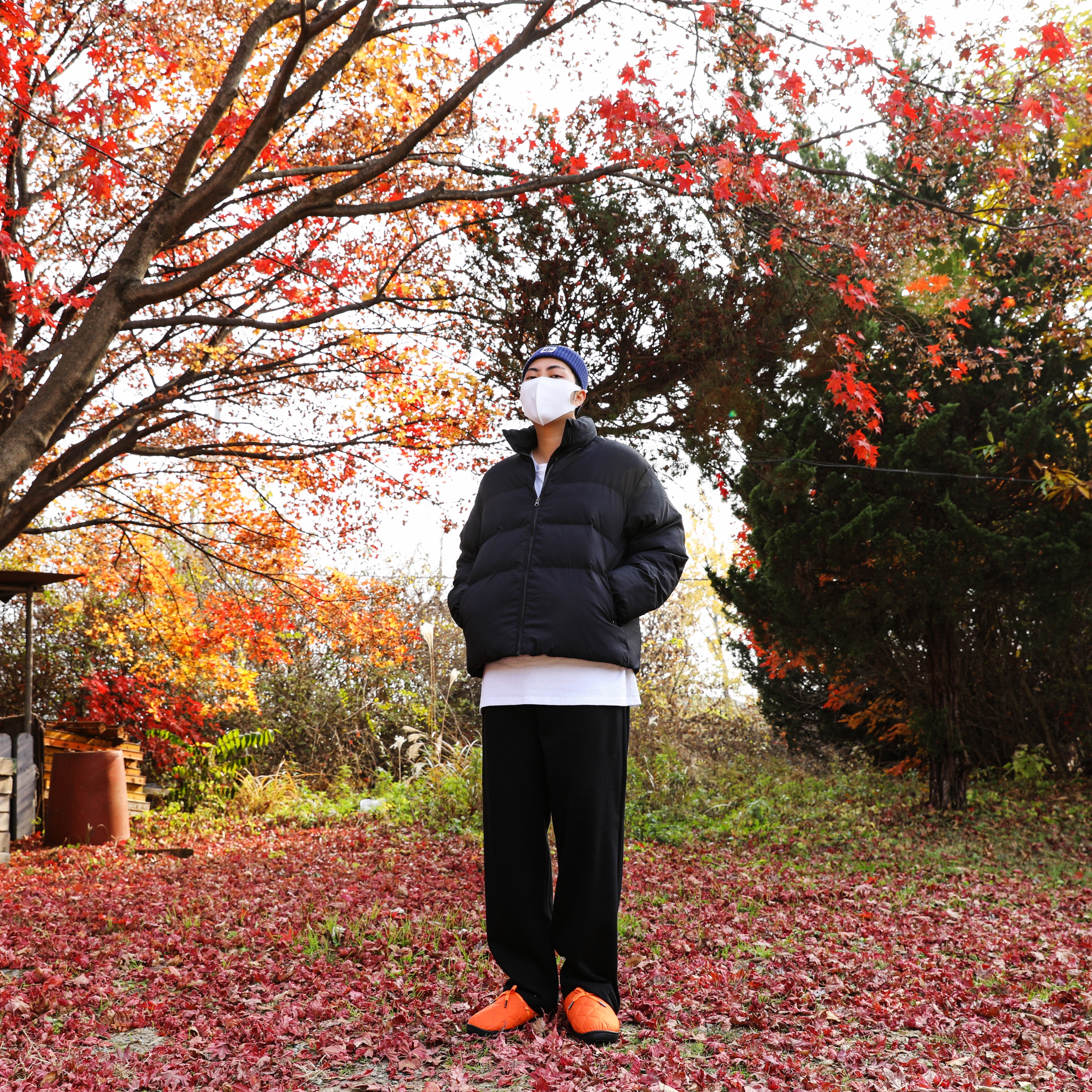 Adidas Puffylette Off White 착용 스타일 - 1