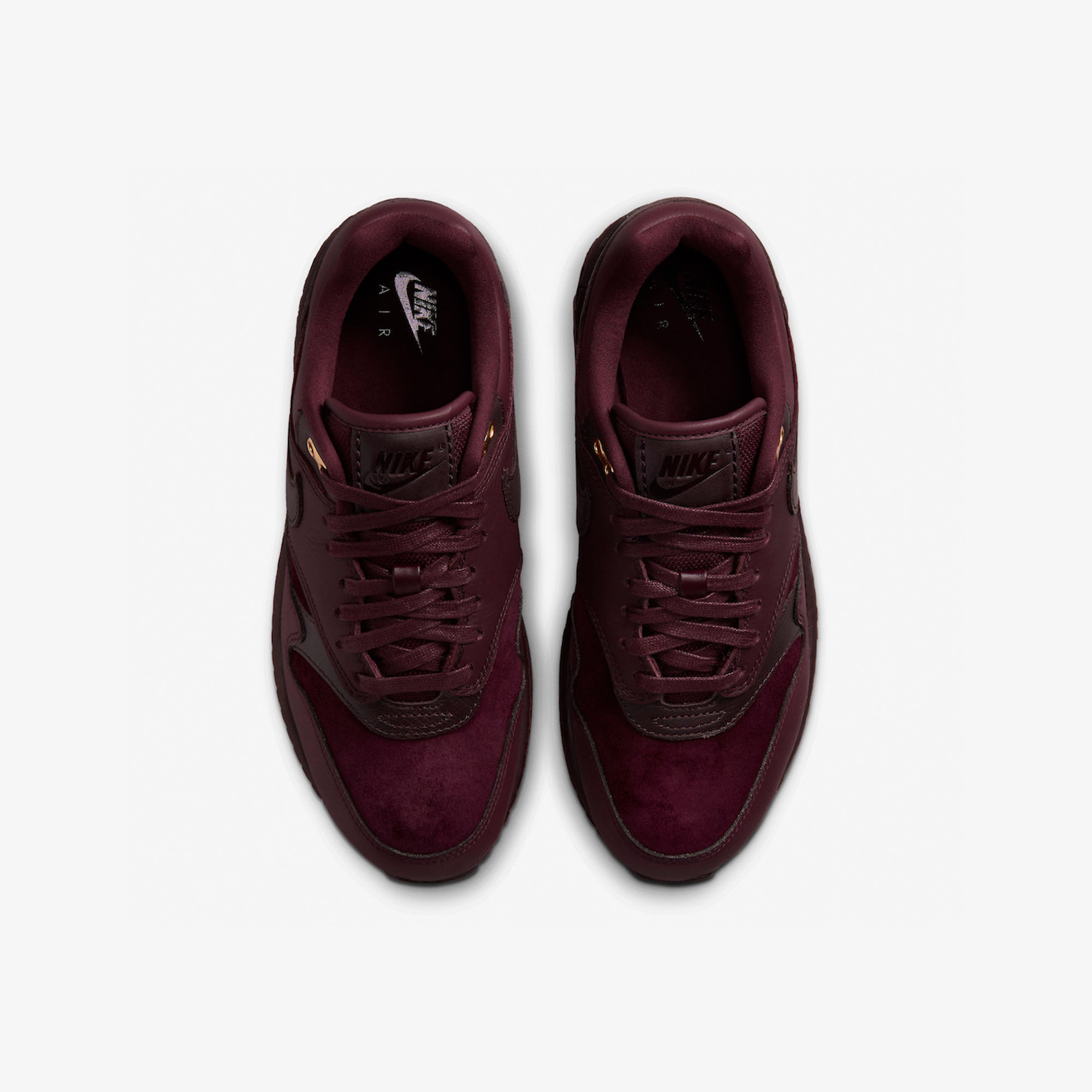 (W) Nike Air Max 1 '87 Burgundy Crush 착용 스타일 - 4
