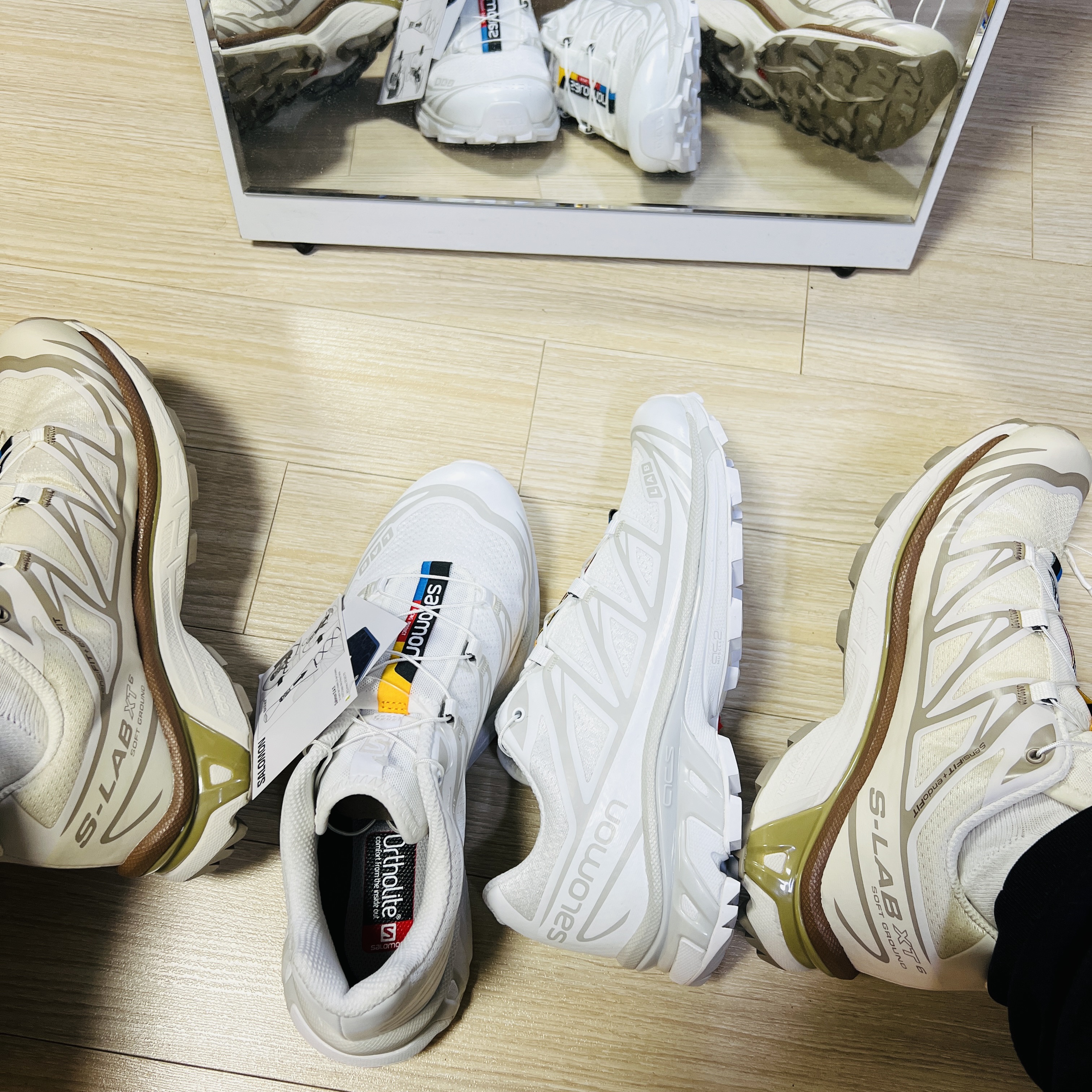 Salomon XT-6 ADV White 착용 스타일