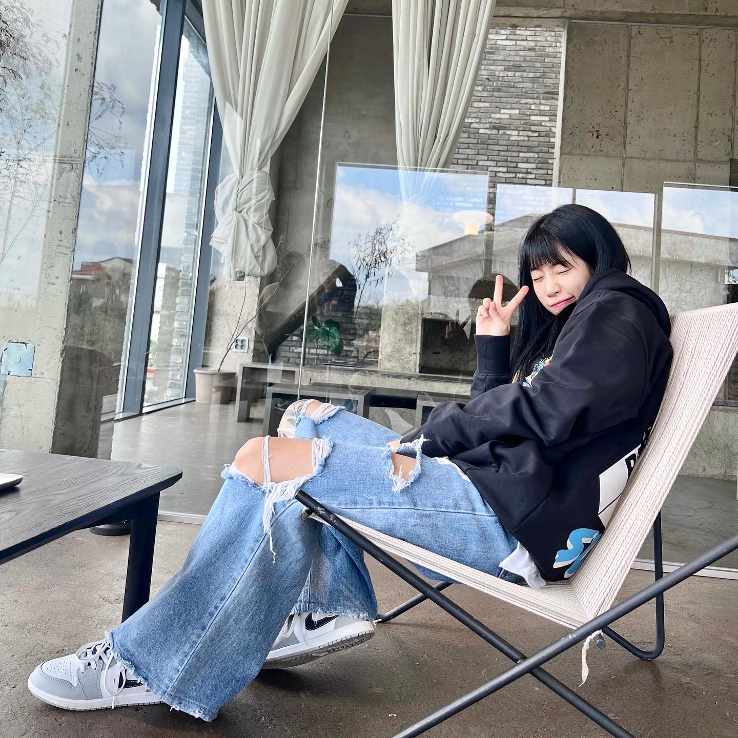 Palace Mix Up Hood Black - 21SS 착용 스타일