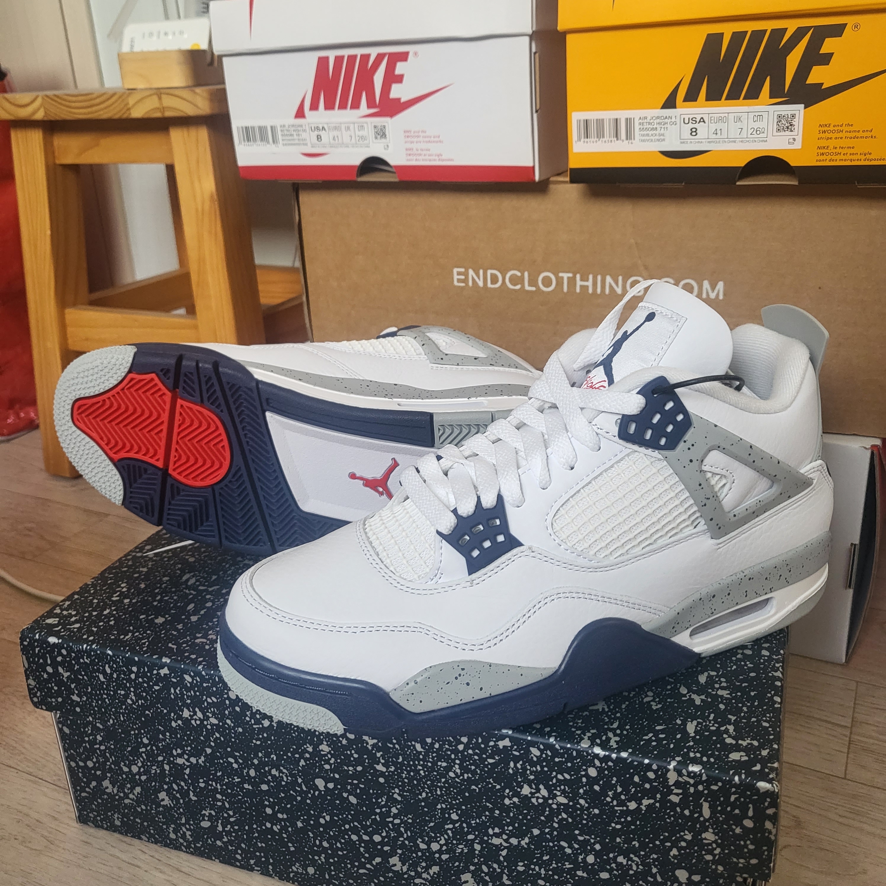 Jordan 4 Retro Midnight Navy 착용 스타일 - 2