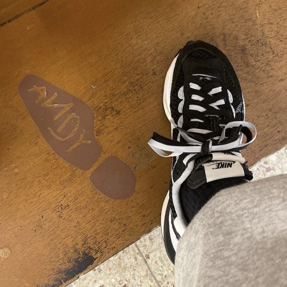 Nike x Sacai VaporWaffle Black White 착용 스타일
