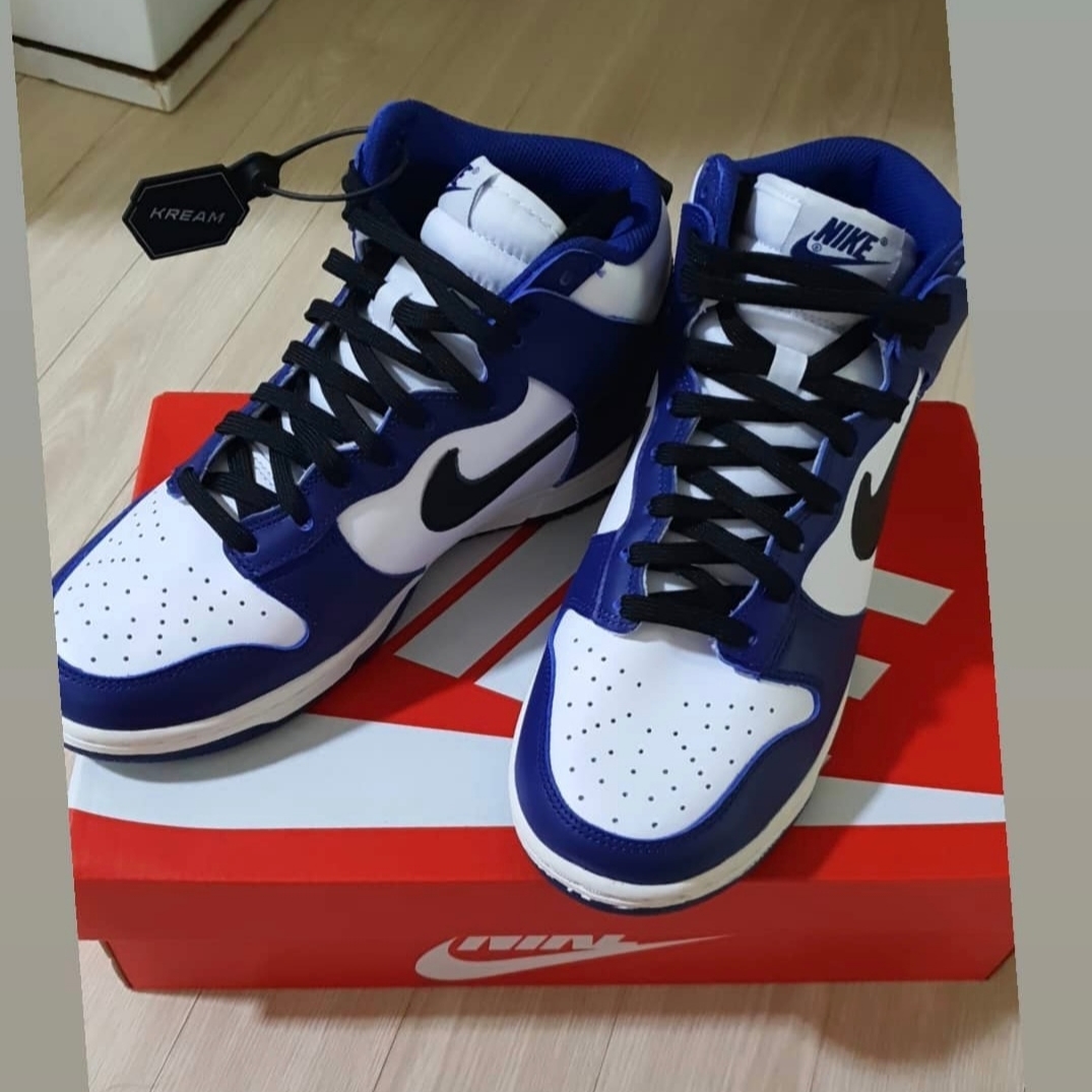 (W) Nike Dunk High Deep Royal Blue 착용 스타일