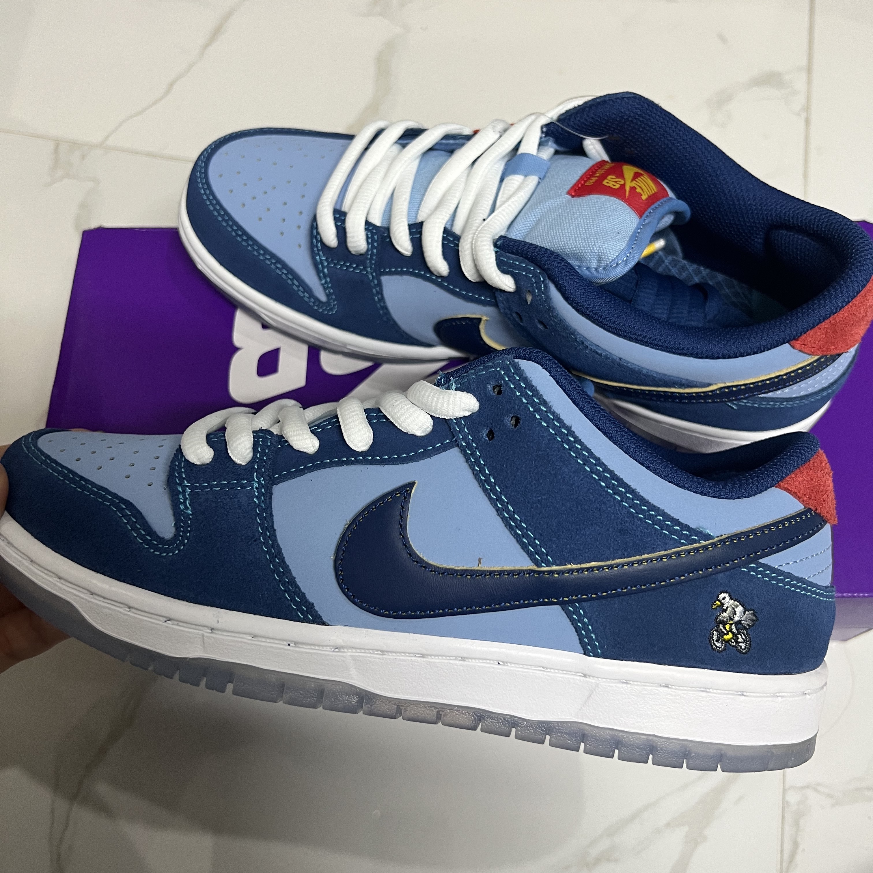 Nike x Why So Sad? SB Dunk Low Pro Coastal Blue 착용 스타일 - 1