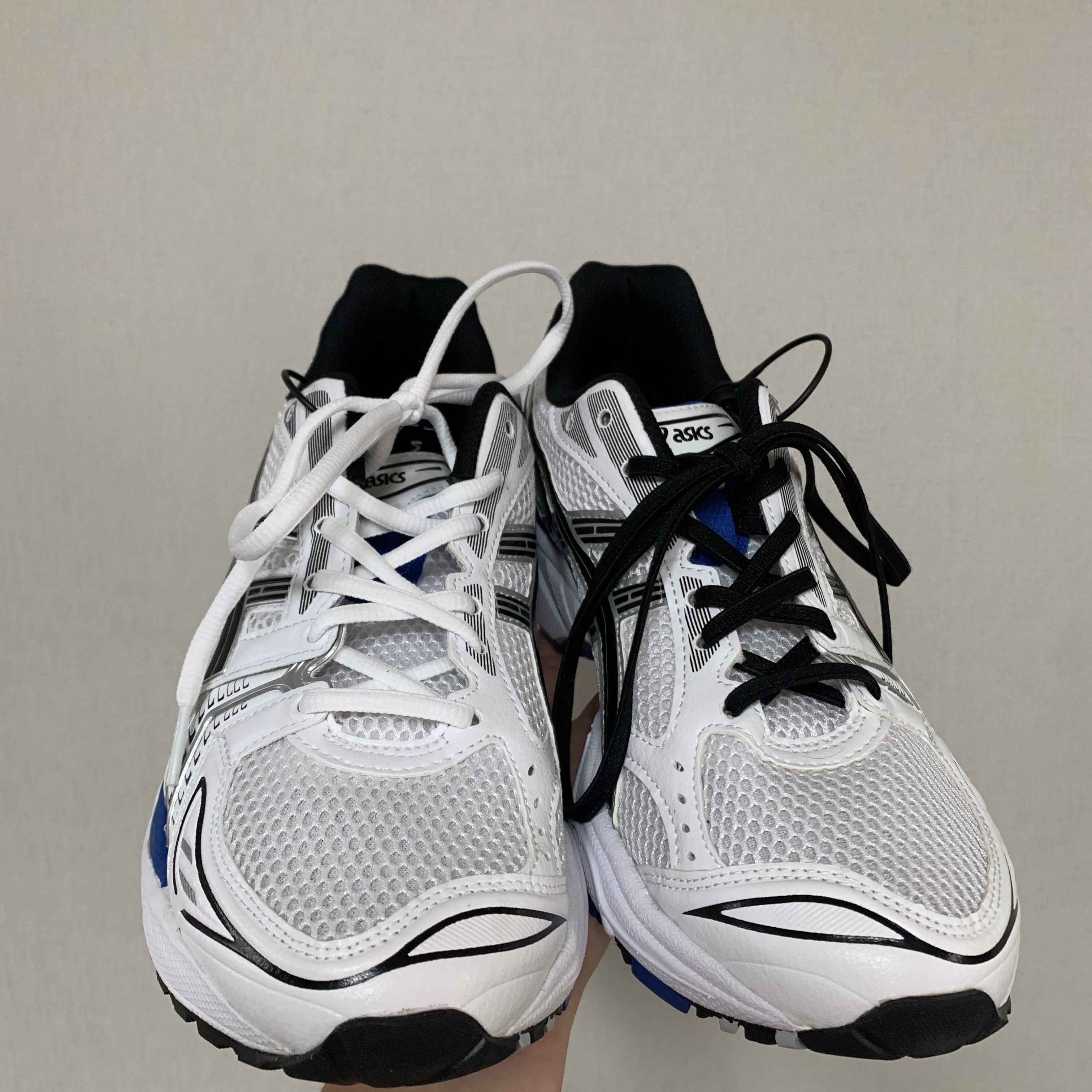 Asics Gel-Kayano 14 White Tuna Blue 착용 스타일 - 1