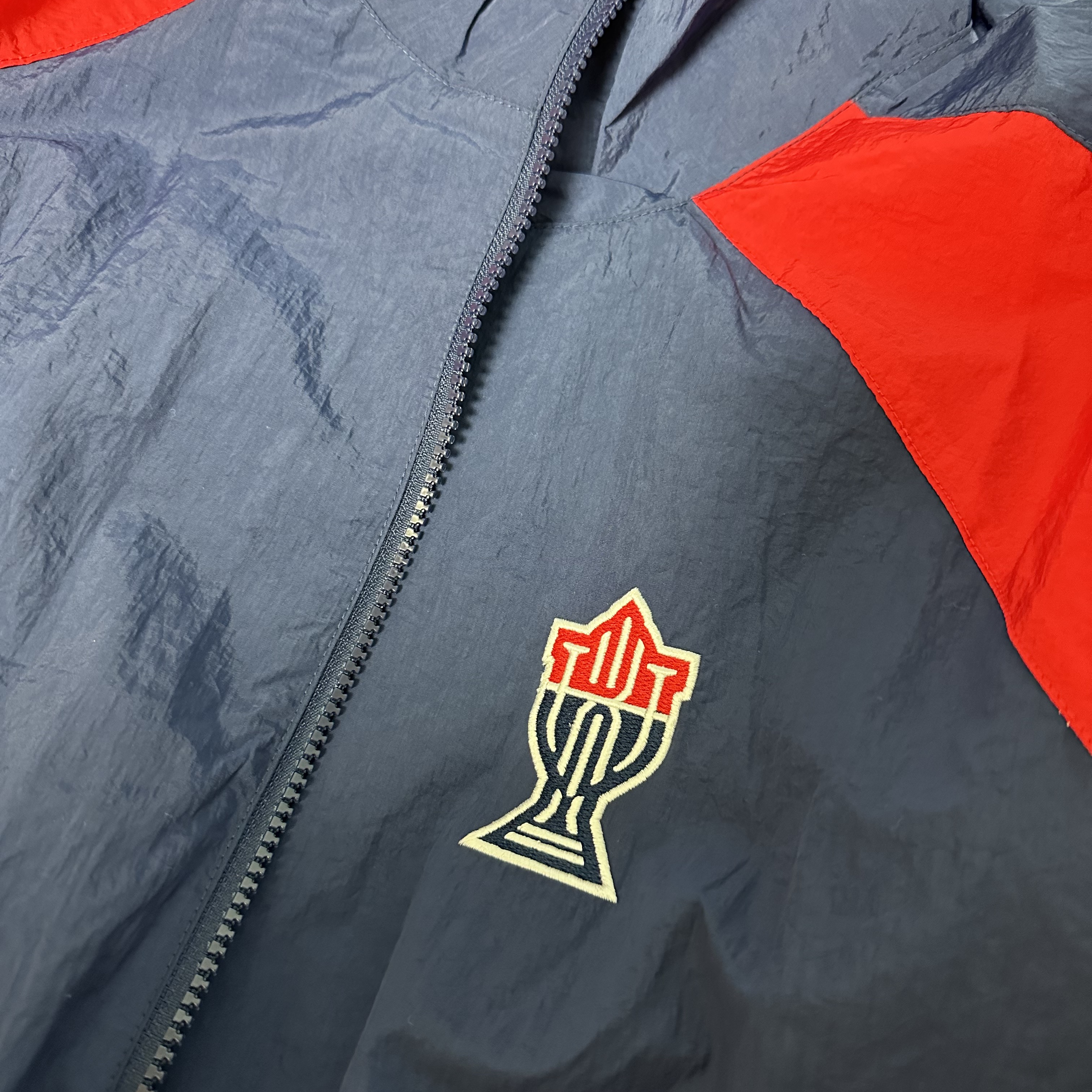 Jordan x Trophy Room Wooven Jacket Midnight Navy - Asia 착용 스타일 - 5