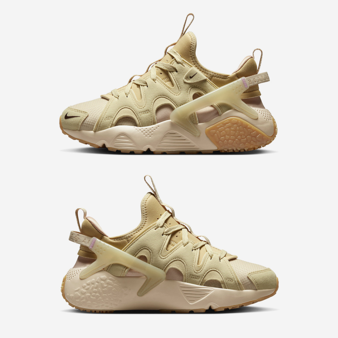 Nike x Stussy Air Huarache LE Desert Oak, Nike Air Huarache Black and White 착용 스타일 - 3
