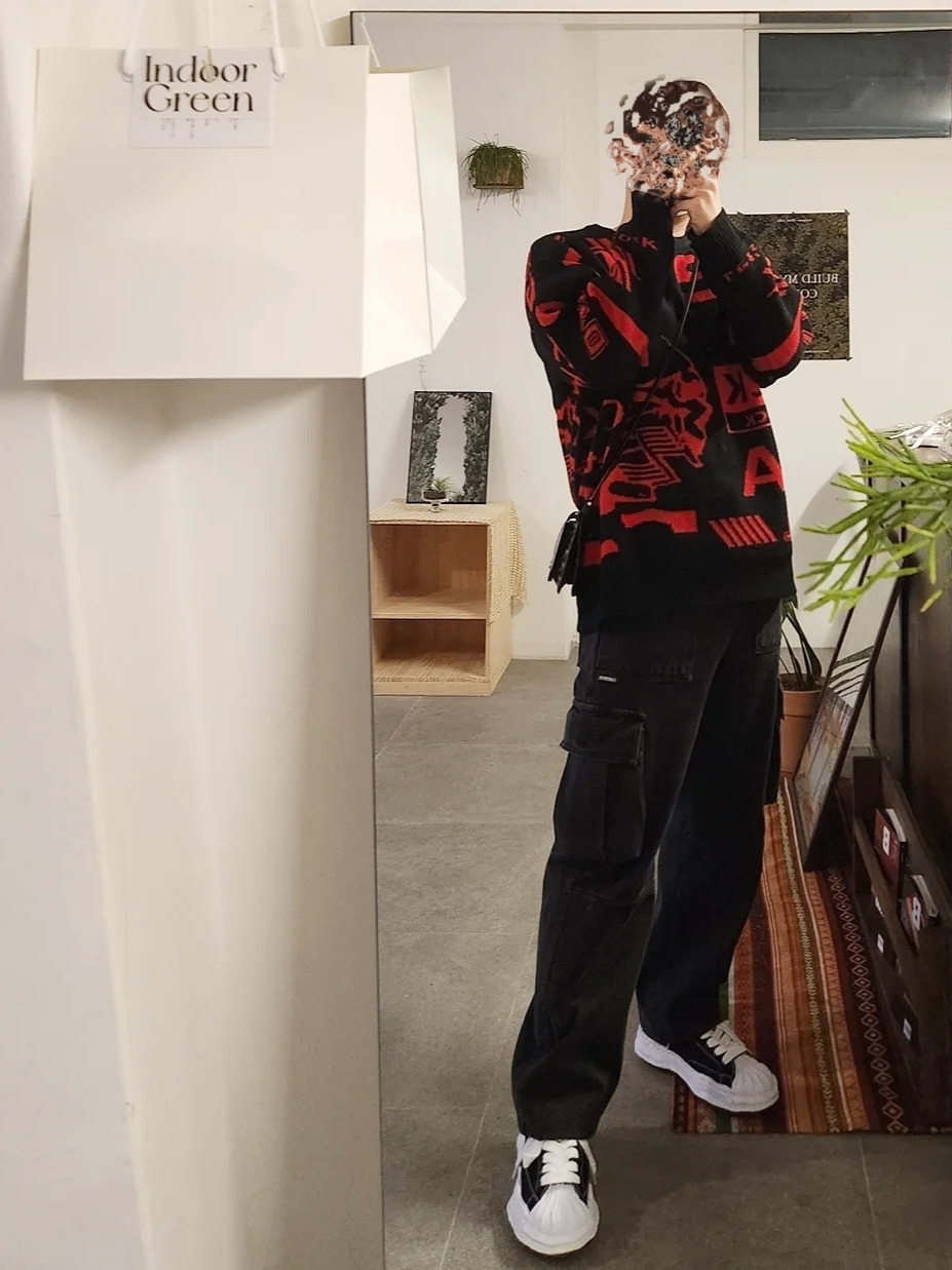 Maison Mihara Yasuhiro Blakey OG Sole Canvas Low-top Sneakers Black White, Goyard Plumet Pocket Wallet Black 착용 스타일 - 2