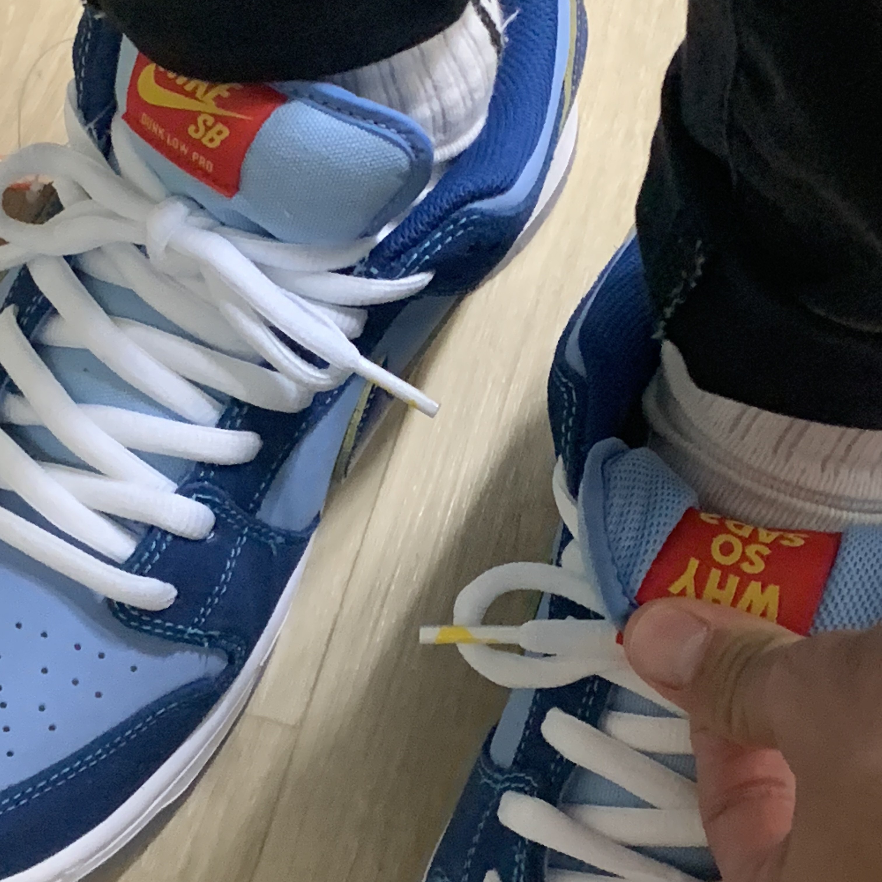 Nike x Why So Sad? SB Dunk Low Pro Coastal Blue 착용 스타일 - 1
