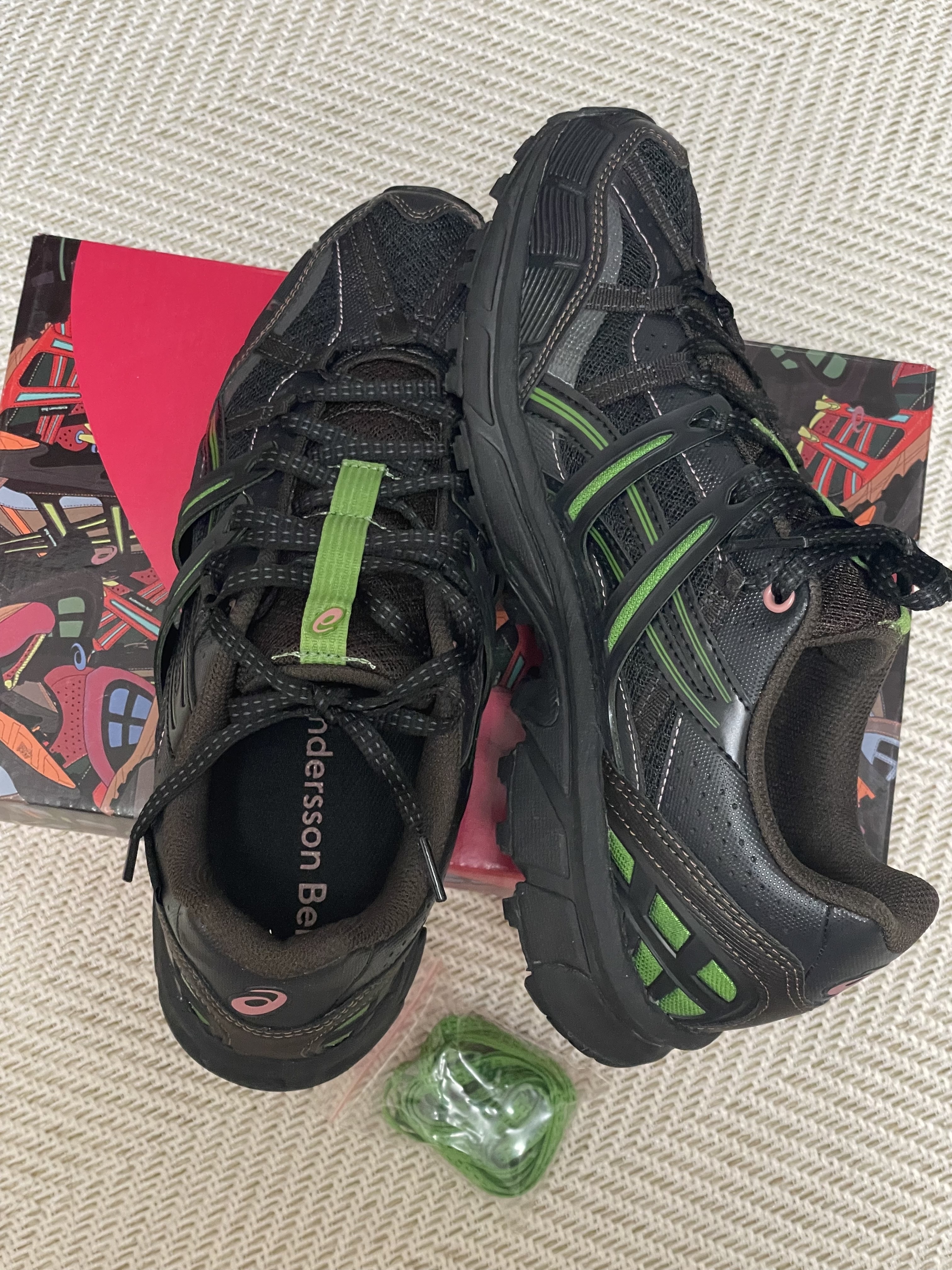 Asics x Andersson Bell Gel-Sonoma 15-50 Black Green 착용 스타일 - 1