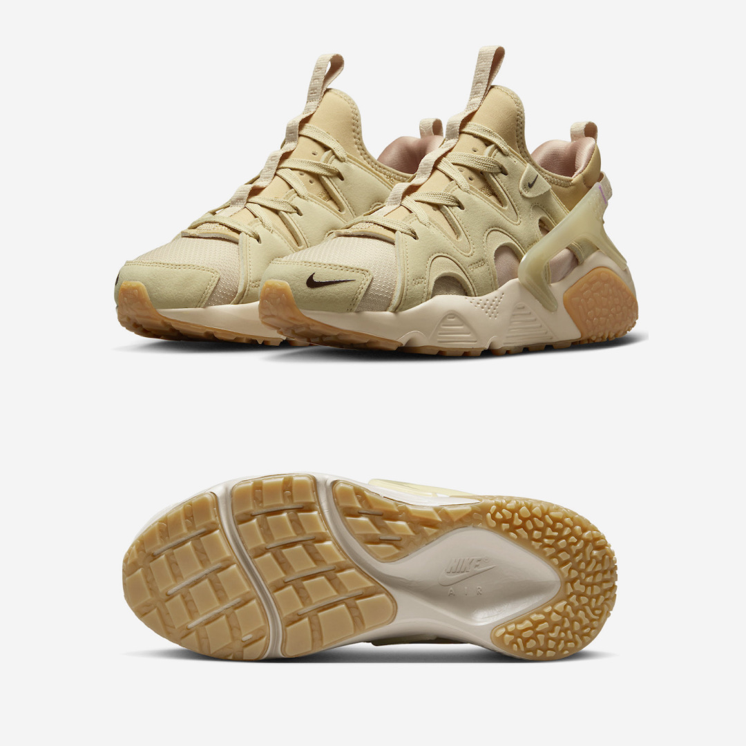 Nike x Stussy Air Huarache LE Desert Oak, Nike Air Huarache Black and White 착용 스타일 - 2