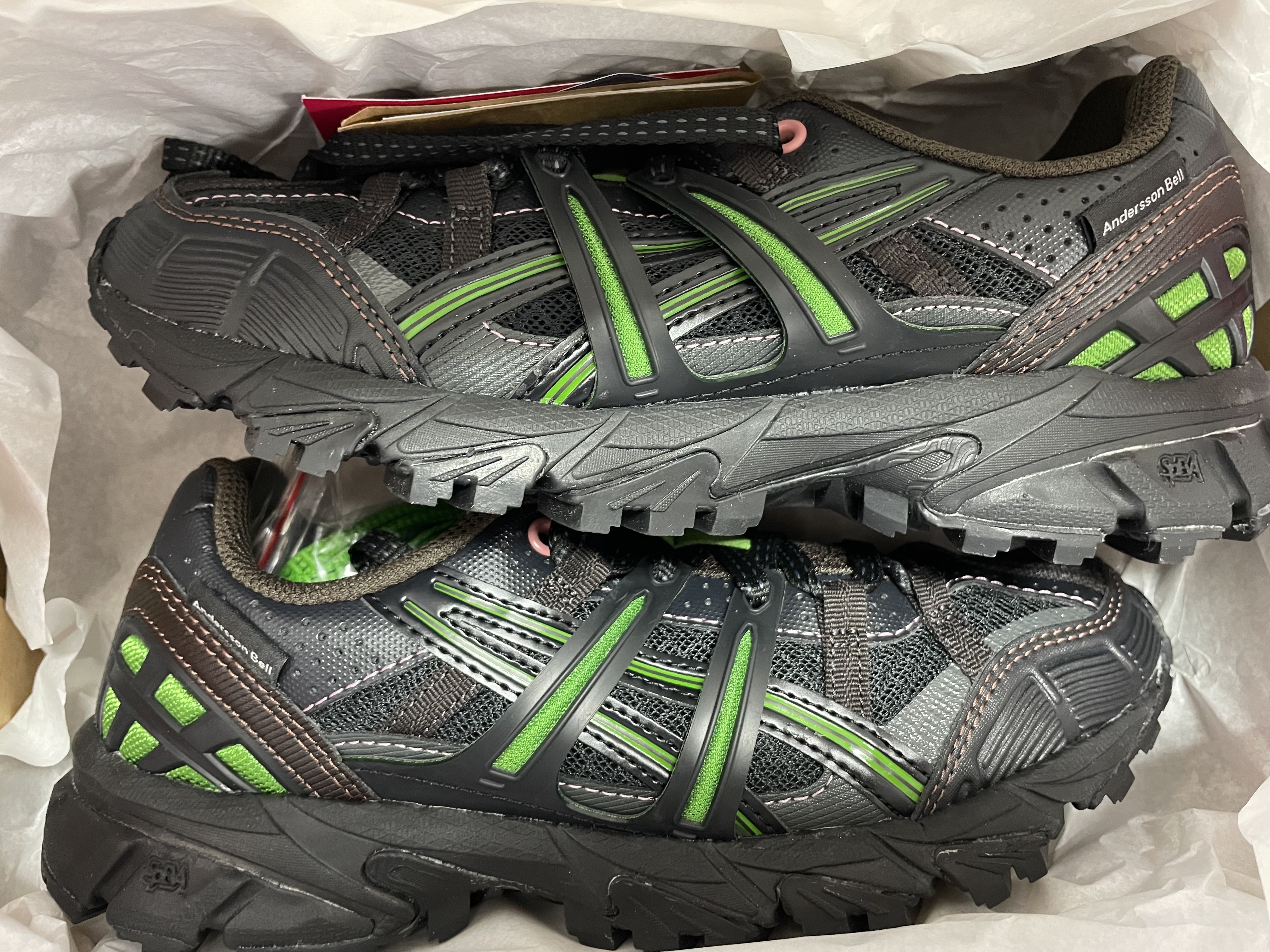 Asics x Andersson Bell Gel-Sonoma 15-50 Black Green 착용 스타일
