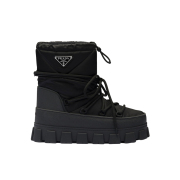 (W) Prada Nylon Gabardine Apres-Ski Boots Black