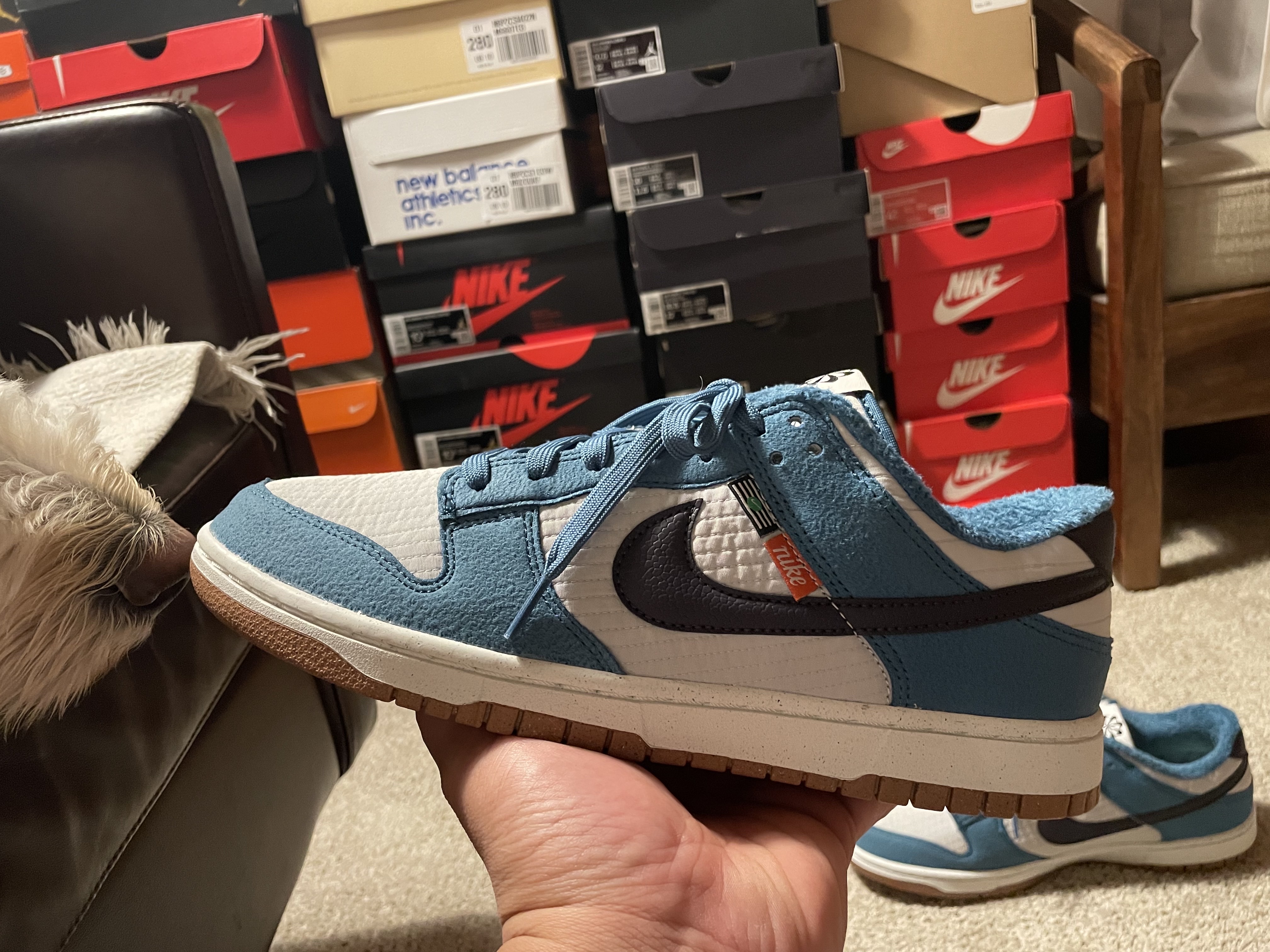 Nike Dunk Low Retro Next Nature Riftblue 착용 스타일 - 3