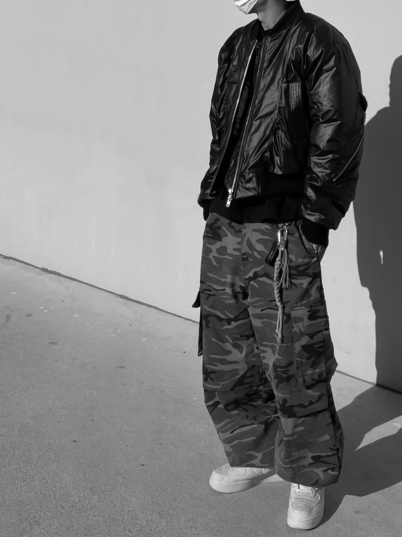 Nike x Stussy Air Force 1 '07 Mid SP Fossil 착용 스타일 - 5