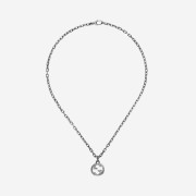 Gucci Interlocking G Pendant Necklace Silver