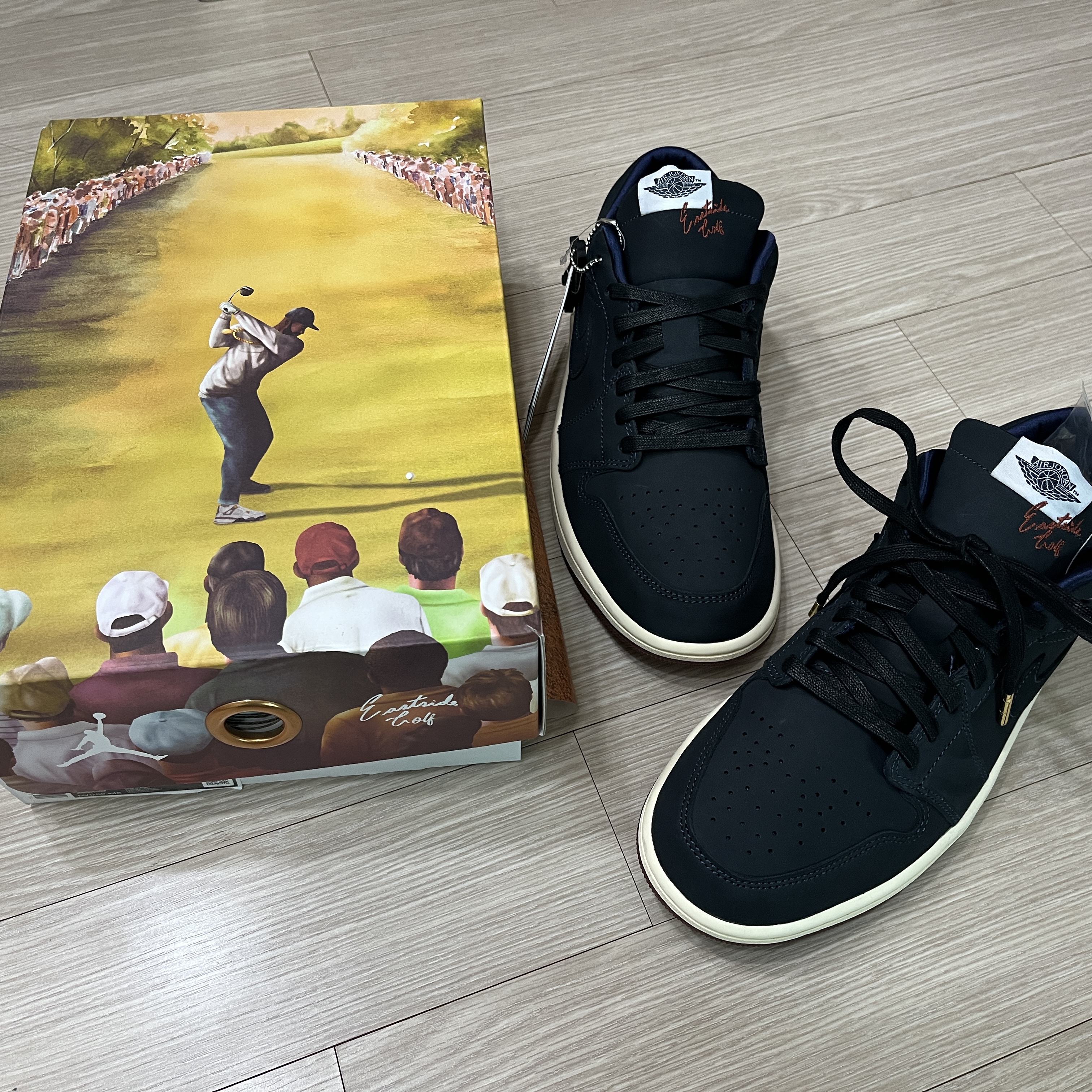 Jordan 1 x Eastside Golf Low Midnight Navy 착용 스타일 - 2