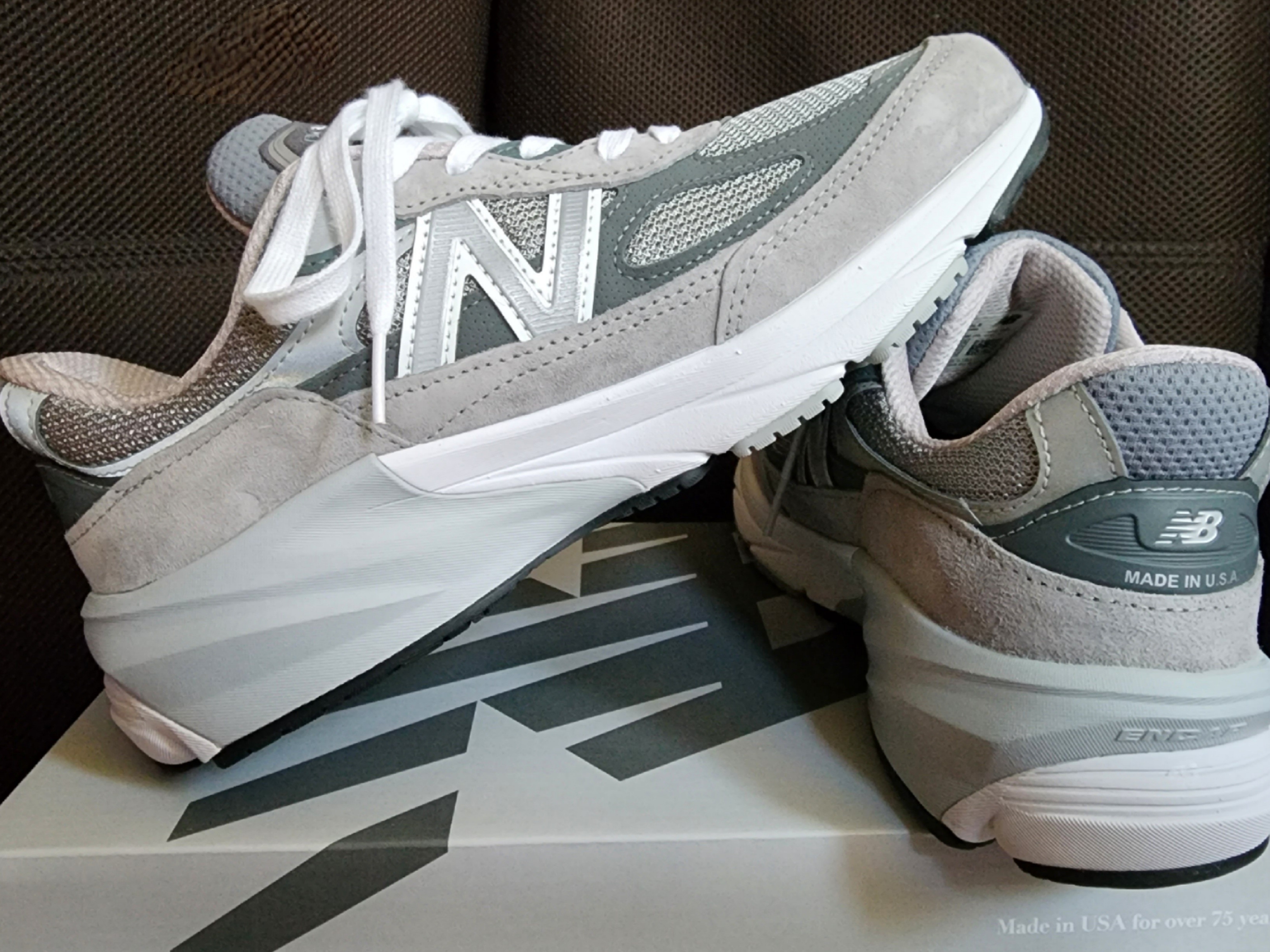 New Balance 990v6 Made in USA Grey - D Standard 착용 스타일 - 1