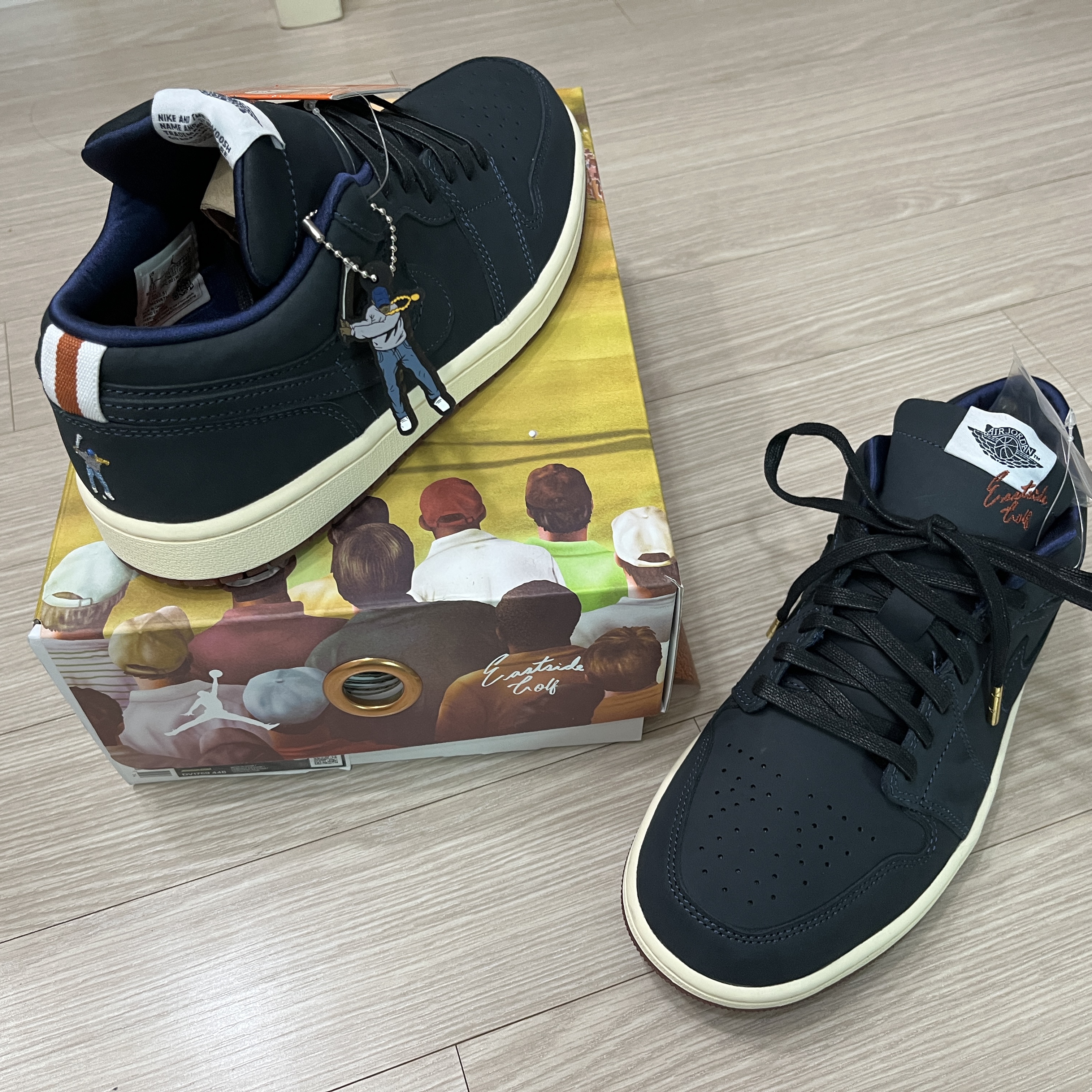 Jordan 1 x Eastside Golf Low Midnight Navy 착용 스타일 - 1