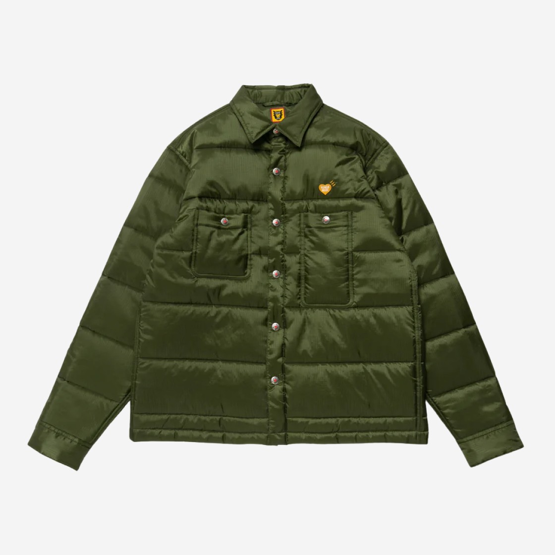 Human Made Quilted Shirt Jacket Olive Drab 상세 이미지 1